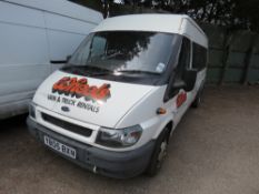 FORD TRANSIT 17-SEATER MINIBUS, NON RUNNER, REG: YB05 BXN, WITH V5 15\% BP ON THIS LOT