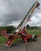 TEUPEN 30VH 30 METRE INCLINED MATERIAL / FURNITURE LIFT, TRAILER MOUNTED, POWERED BY HONDA DIESEL