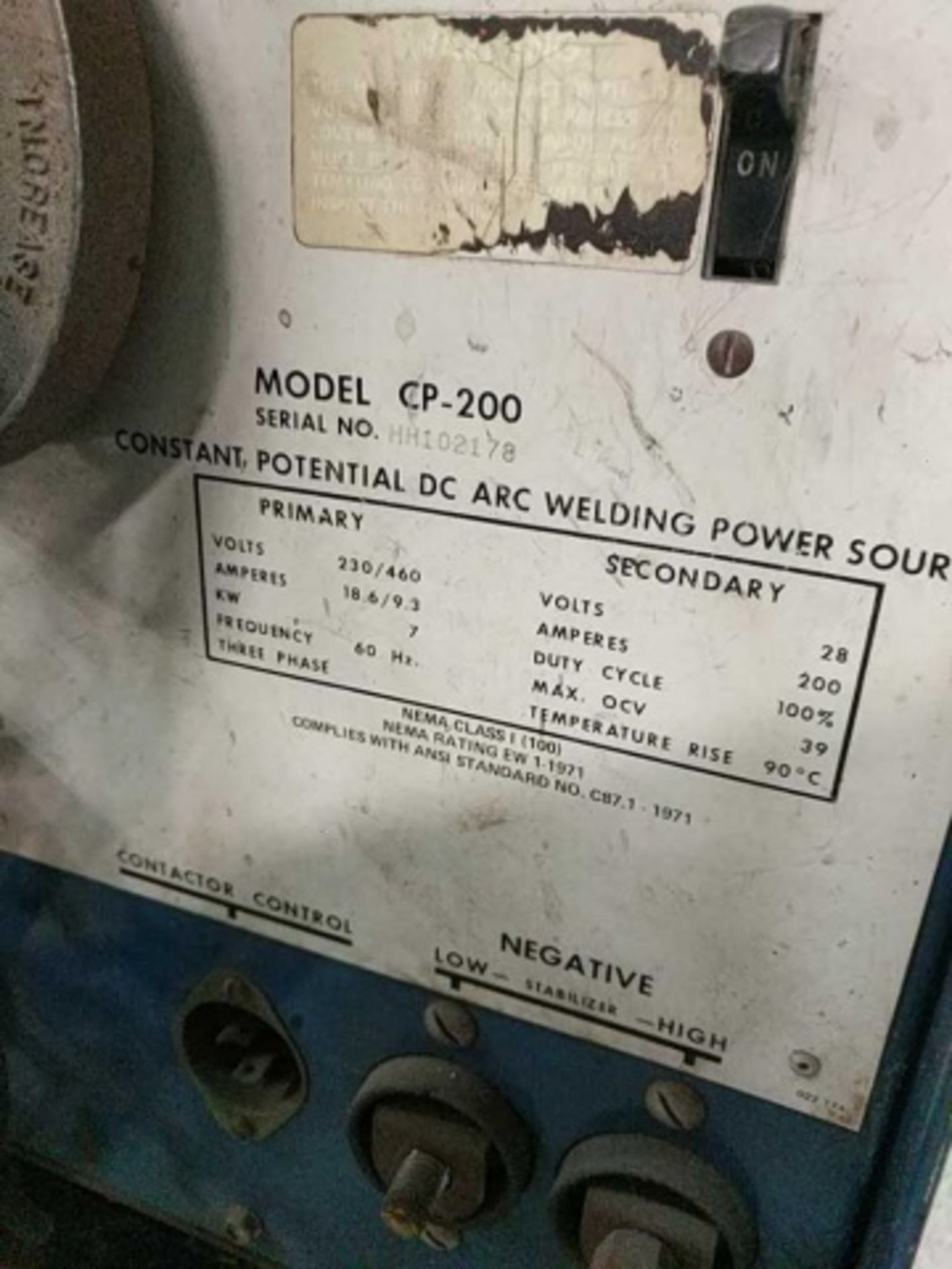 Miller CP-200 Dc Arc Welder - Image 2 of 7