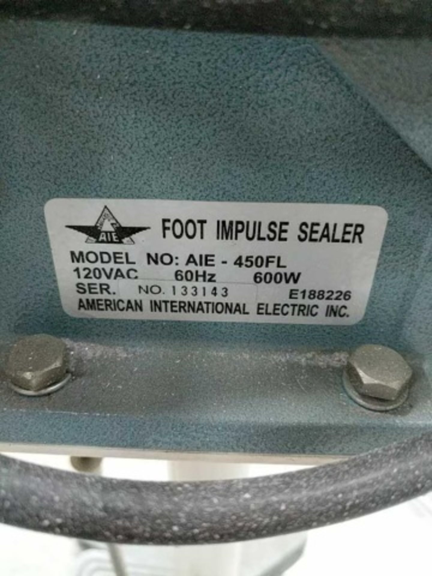 AIE AIE-450FL Foot Impulse Sealer - Image 3 of 4