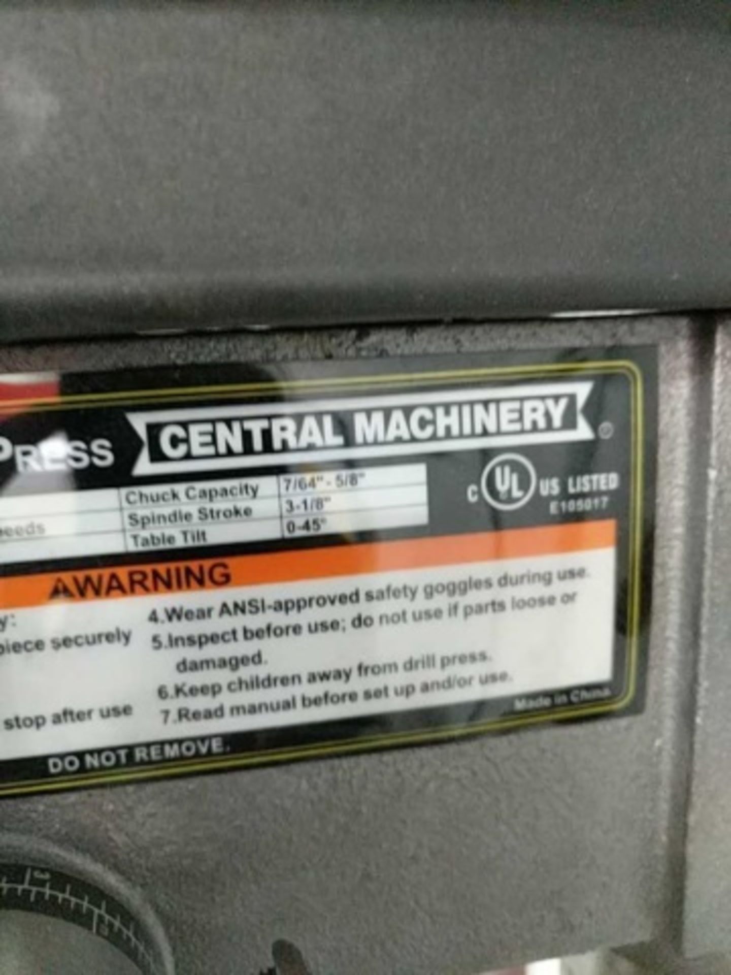 Central Machinery #38144 - Image 3 of 5