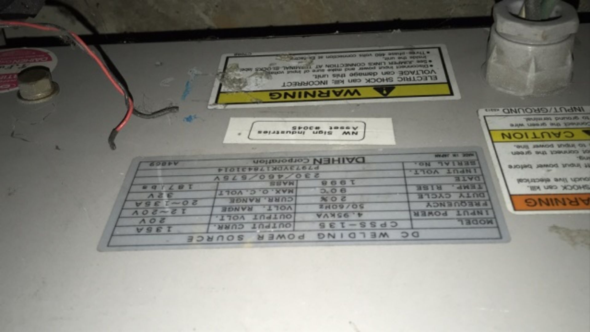 Daihen OTC Mig135 model CPSS-135 DC Power Source