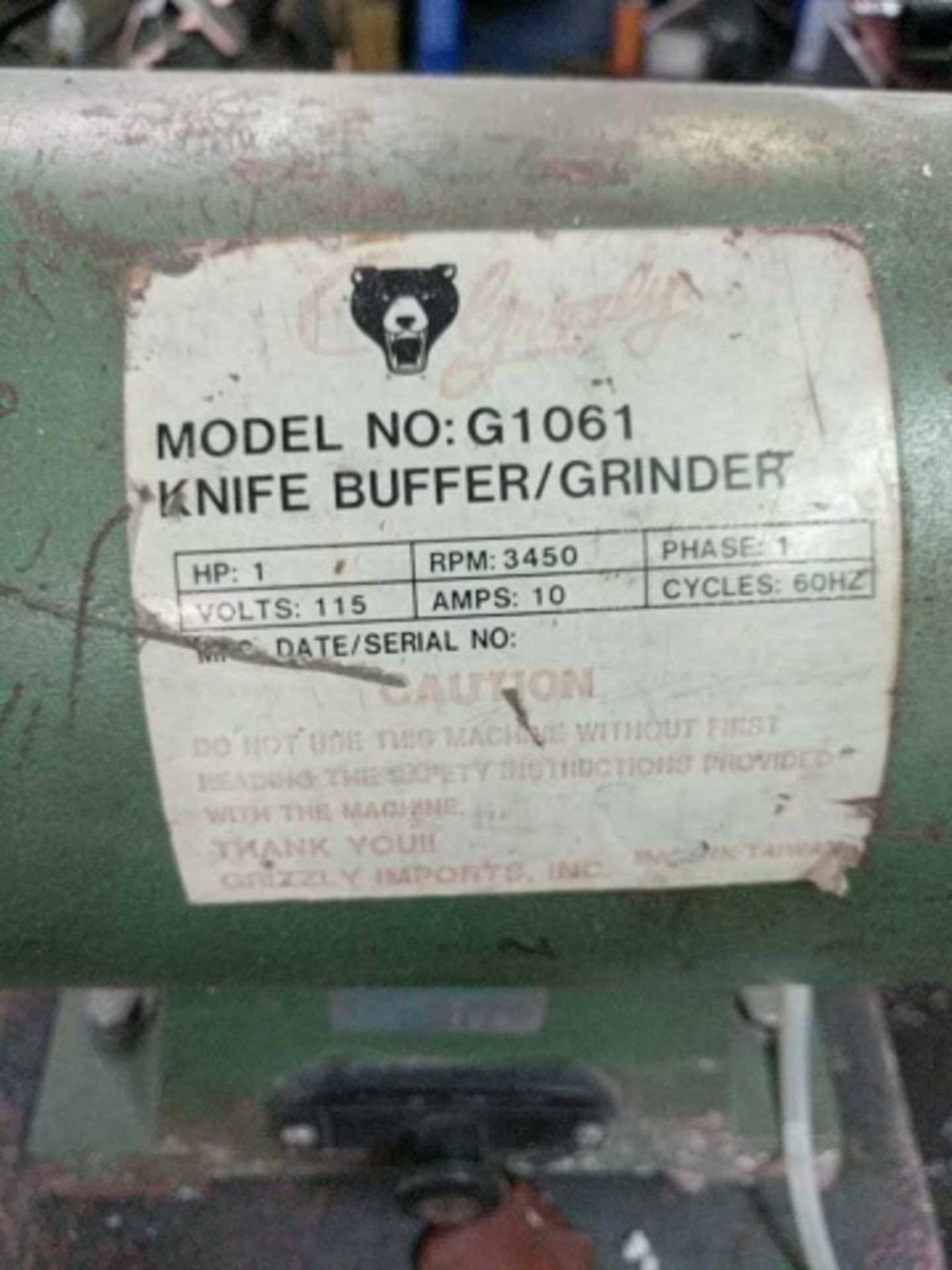 Grizzly G1061 Double End Knife Buffer/Grinder - Image 2 of 4