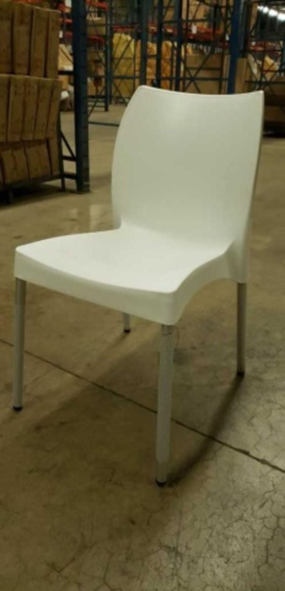 Domenica side chair - white, 2 boxes w/ 4 each, 8 total - Image 3 of 4