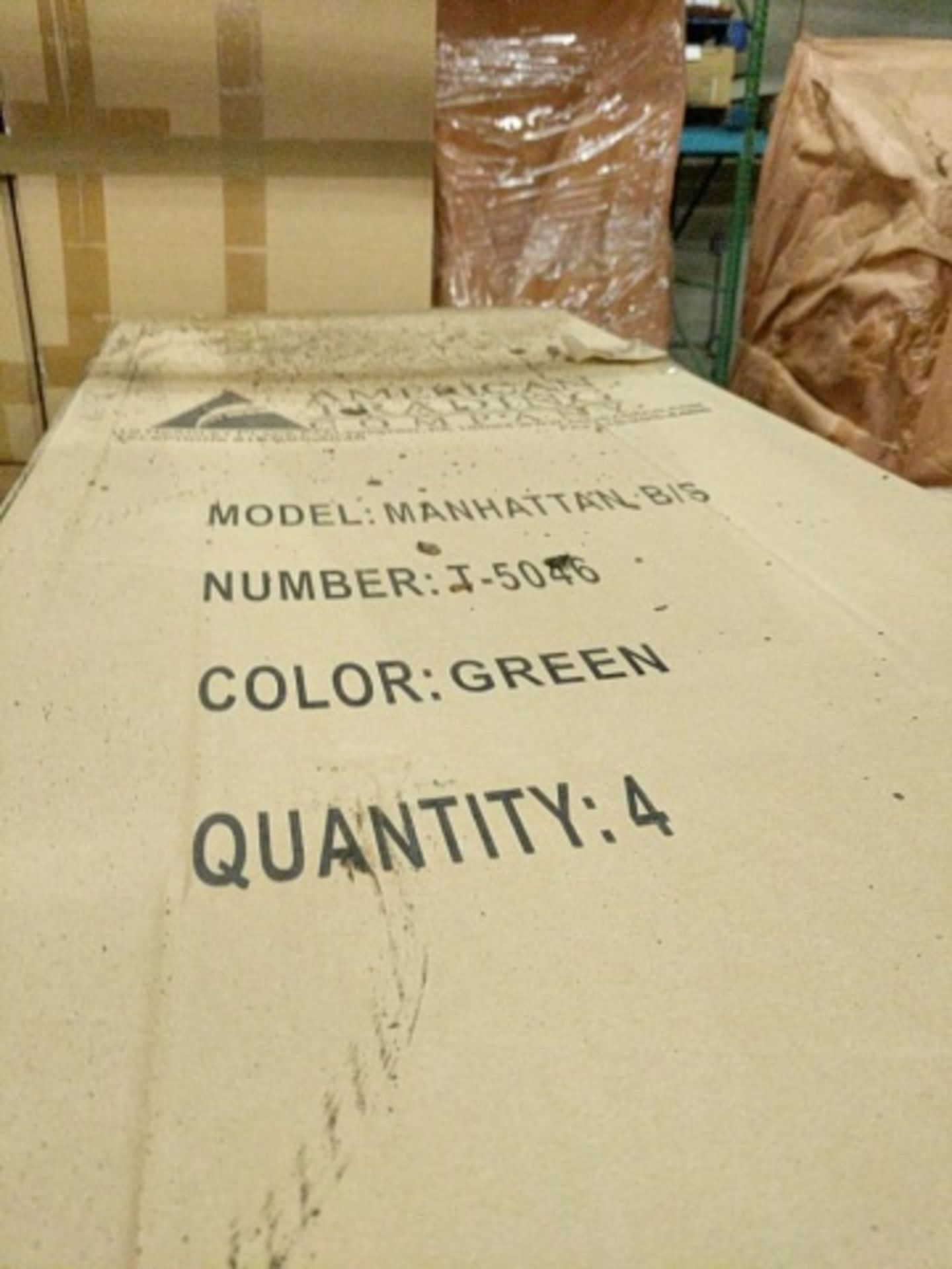 Manhattan Barstool - Green, Backless T - 5046. Powder Coated epoxy finish on e-coated steel. - Image 7 of 7