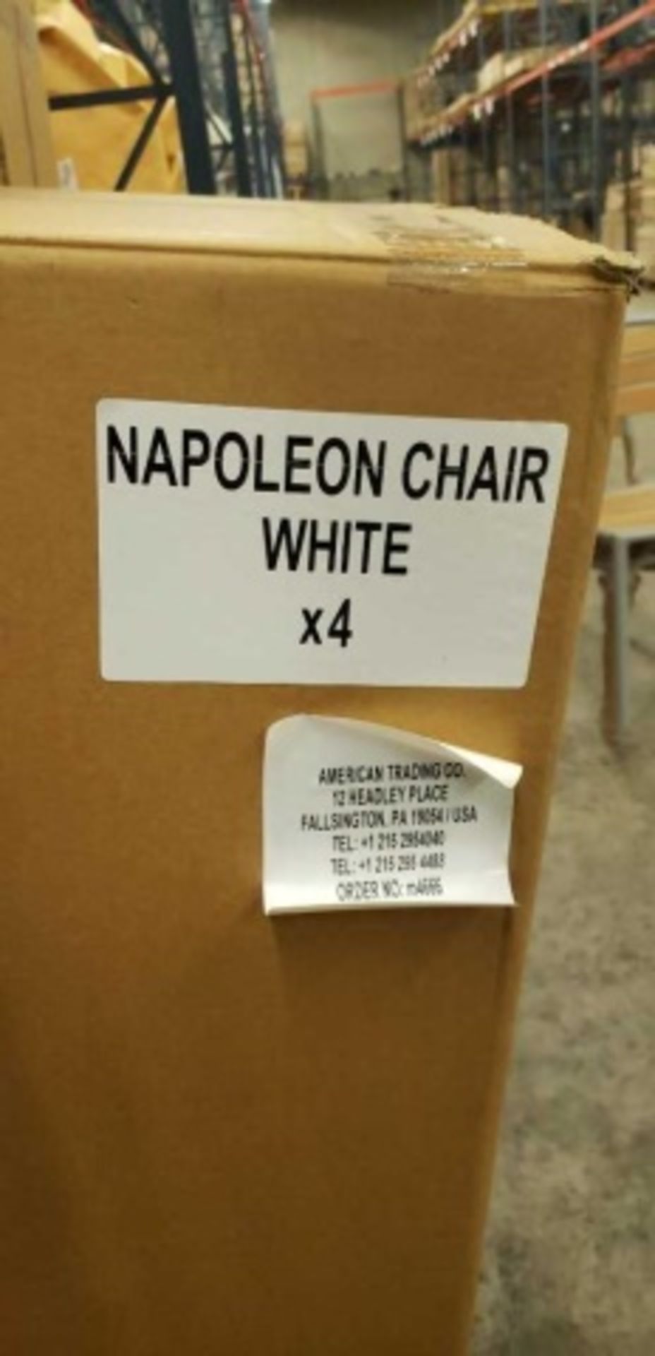 Napoleon Side Chair - White. One piece fiberglass reinforced polypropylene. Dimensions: 17.7"w x - Image 5 of 6