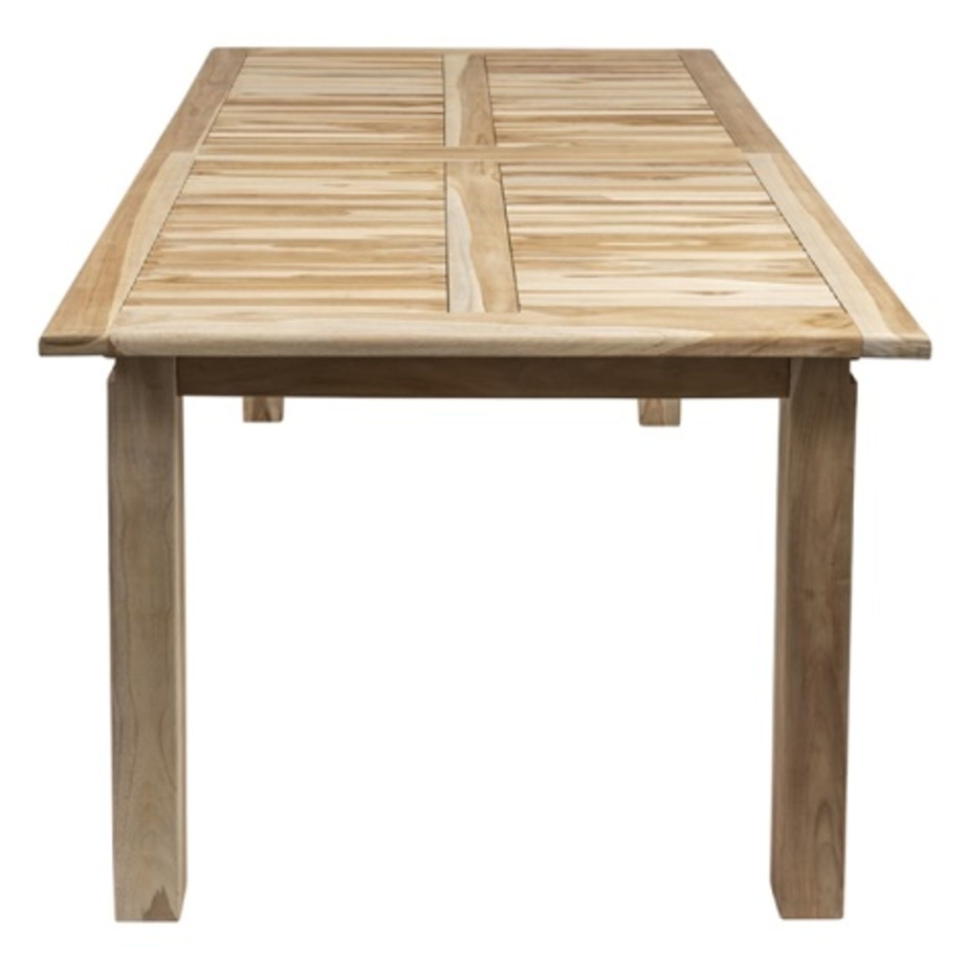 Teak Community Table 39" X 71" - 95". KT-40, with legs, one per box, 13 total. - Image 3 of 8