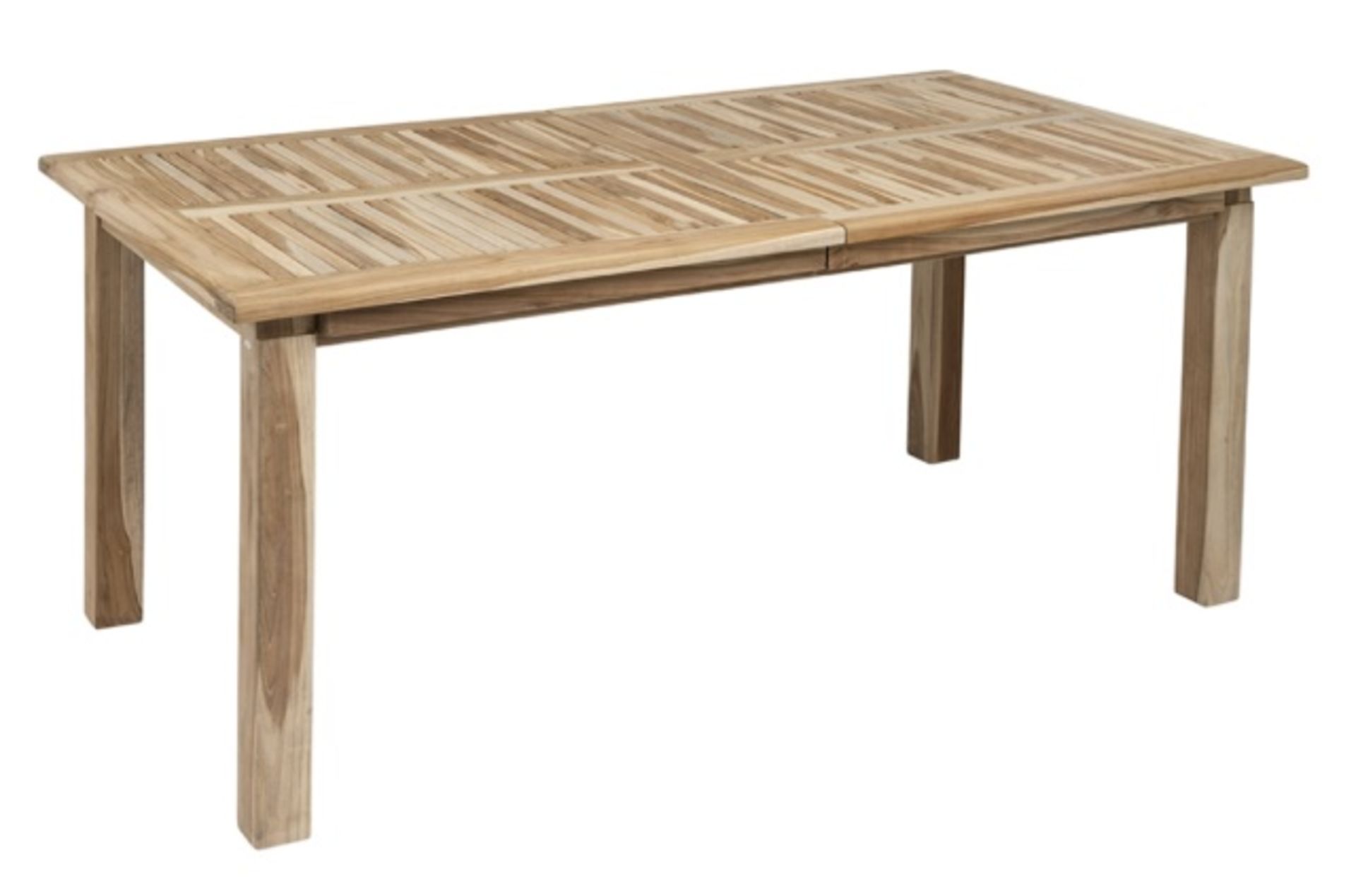 Teak Community Table 39" X 71" - 95". KT-40, with legs, one per box, 13 total.