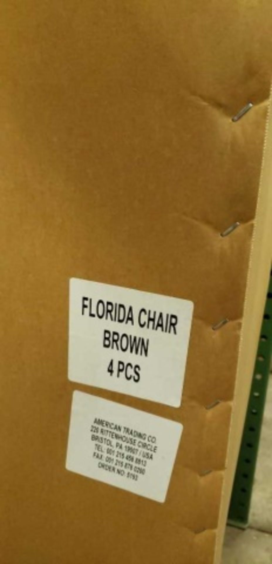 Florida Side Chair - Brown. 1 box of 4, plus 2 additional, 6 total - Image 5 of 6