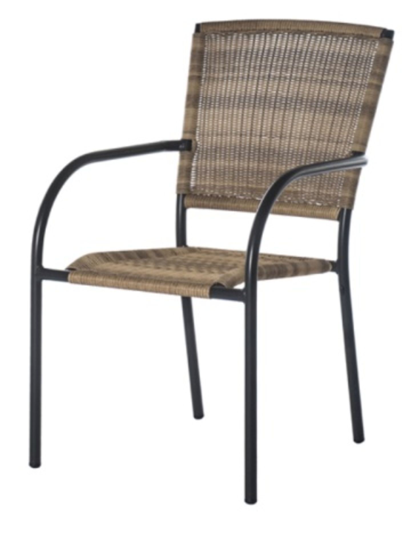 Aruba I - Arm Chair, C003N. Tubular aluminum powdercoated with polyethelene weave s&b. Dimensions: