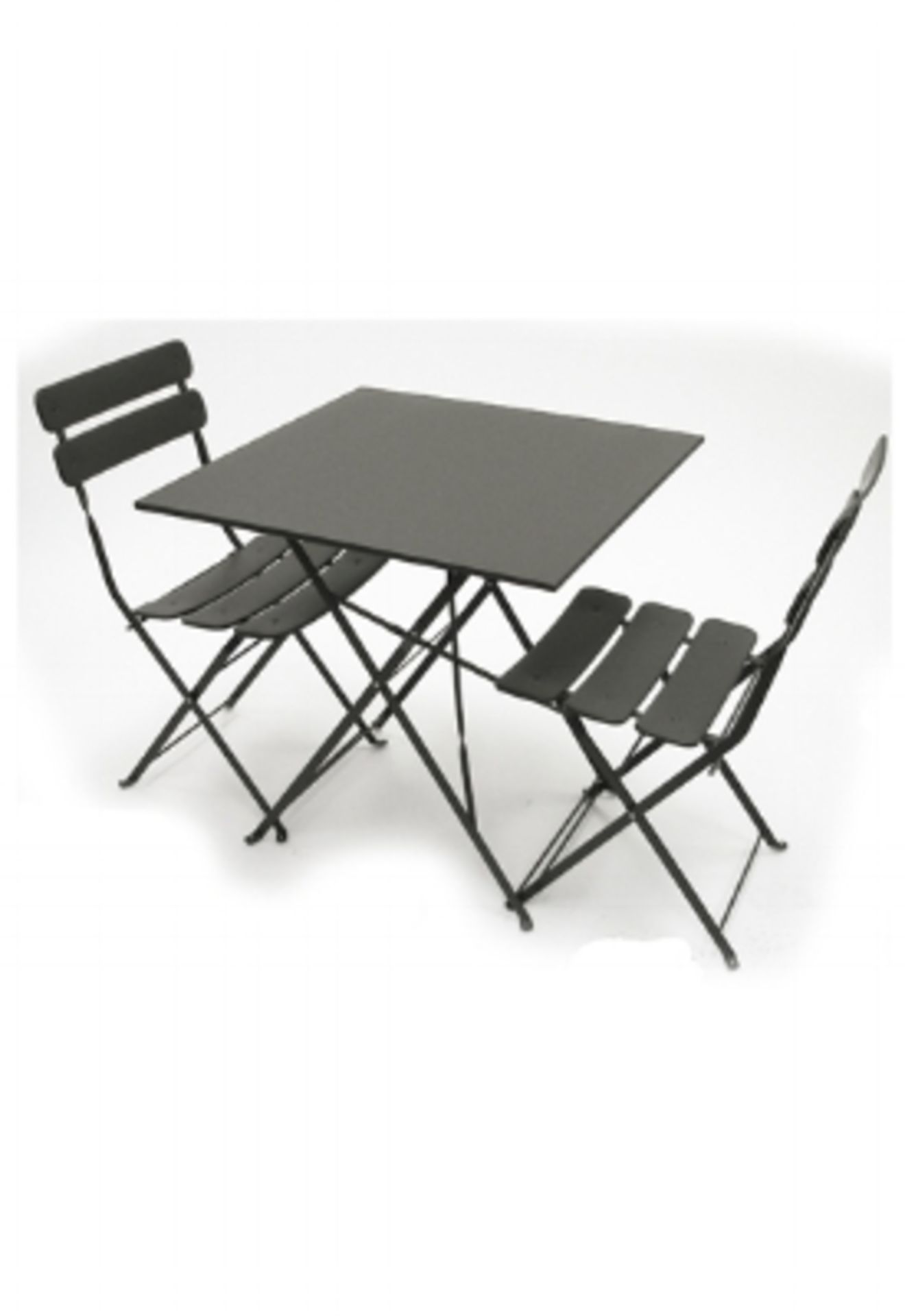 Jardin Rectangle Folding Table - Gun Metall - STTA009. ElectroZinc treated steel, powder coated.