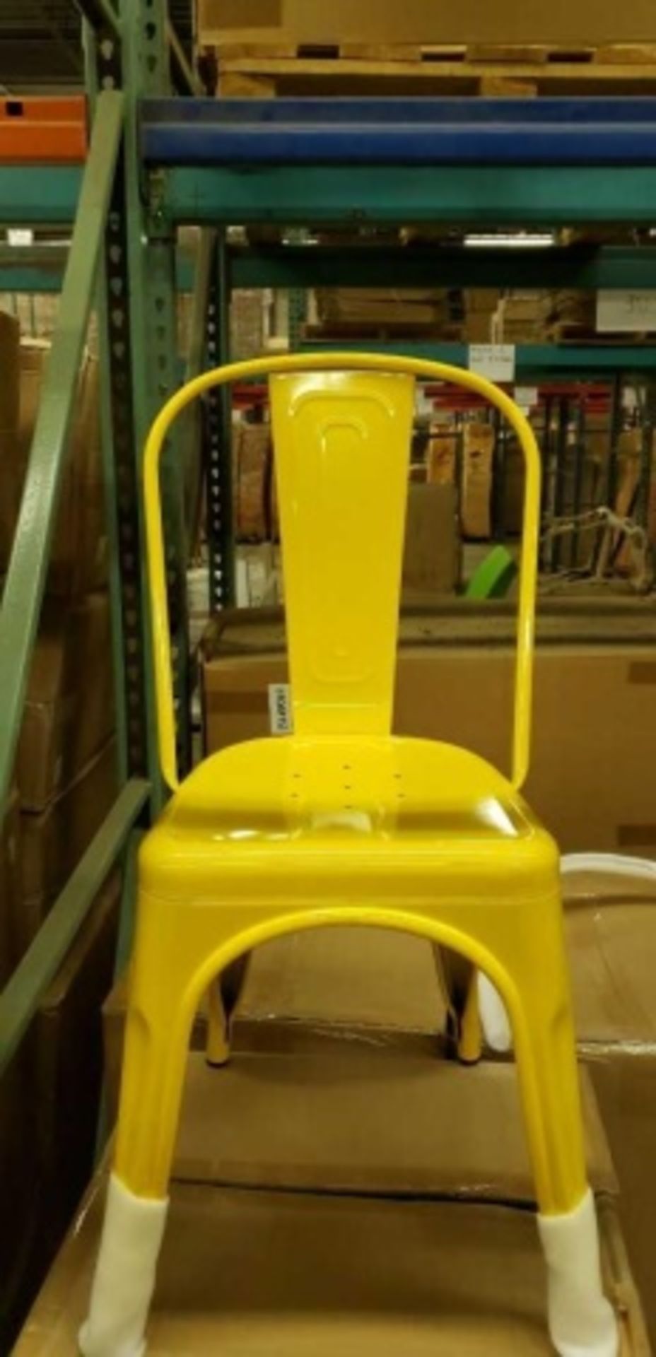 Manhattan Side Chair - Yellow. Powder Coated epoxy finish on e-coated steel, or clear on raw - Image 2 of 5