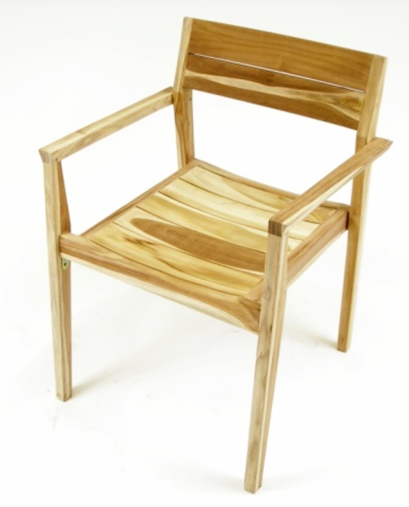 Kauai Arm Chair - Eno TT-71. Natural Teak. Dimensions: 22.5"w x 20.1"d x 30.1"h, 17.2"sh, 24.5"ah.