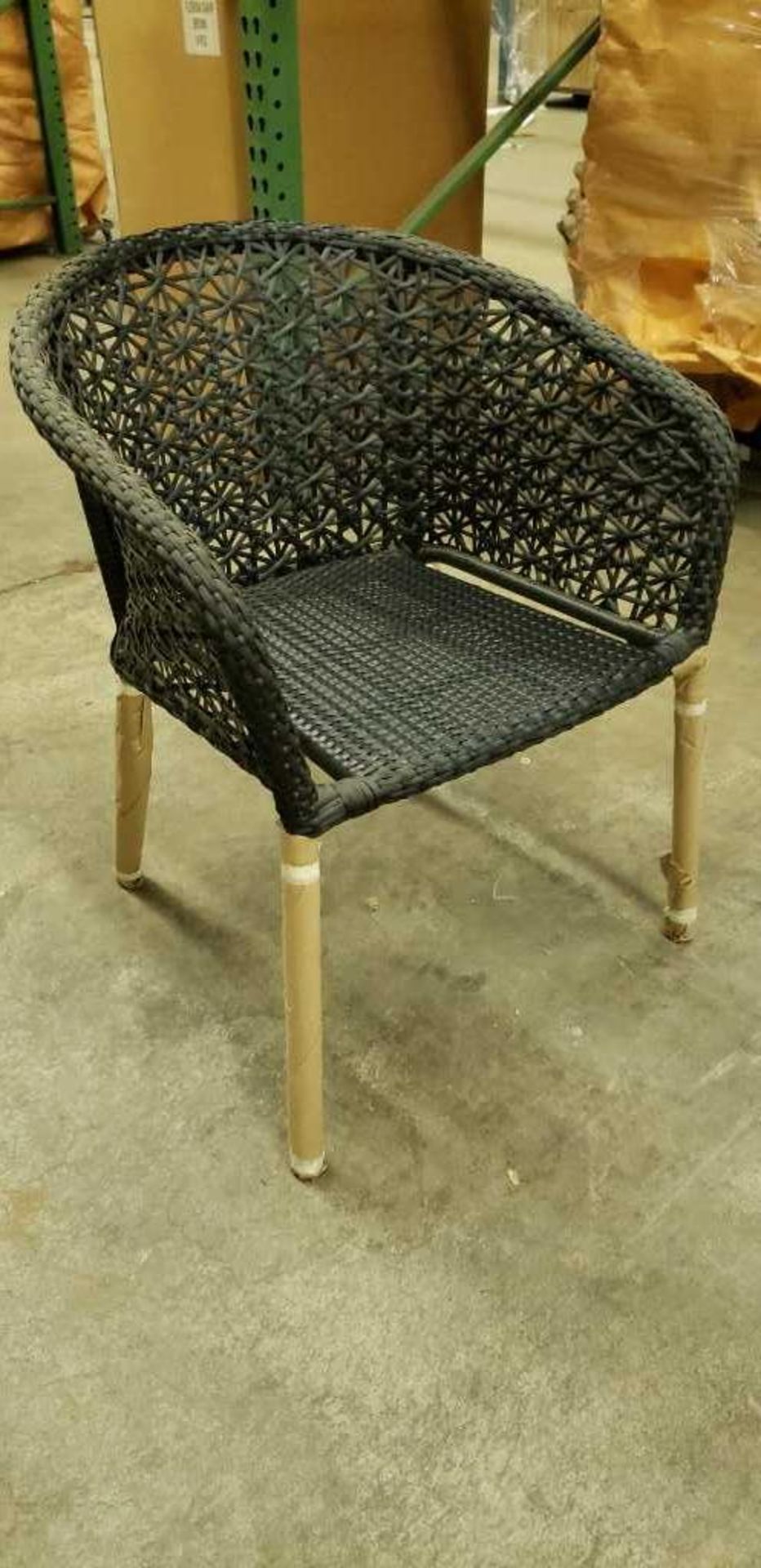 Fiji - Arm Chair - star weave - espresso, power coated heavy weight, aluminum frame, one stack of - Image 3 of 4