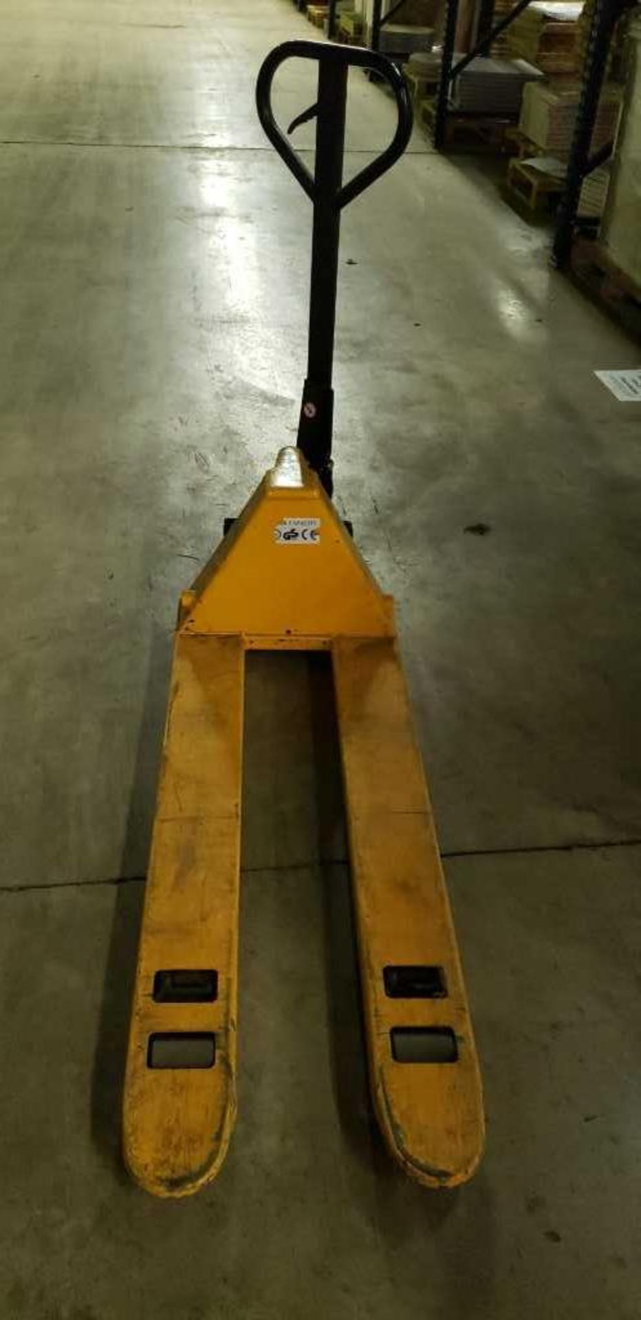 Pallet jack, Uline, narrow fork, yellow, H-1193