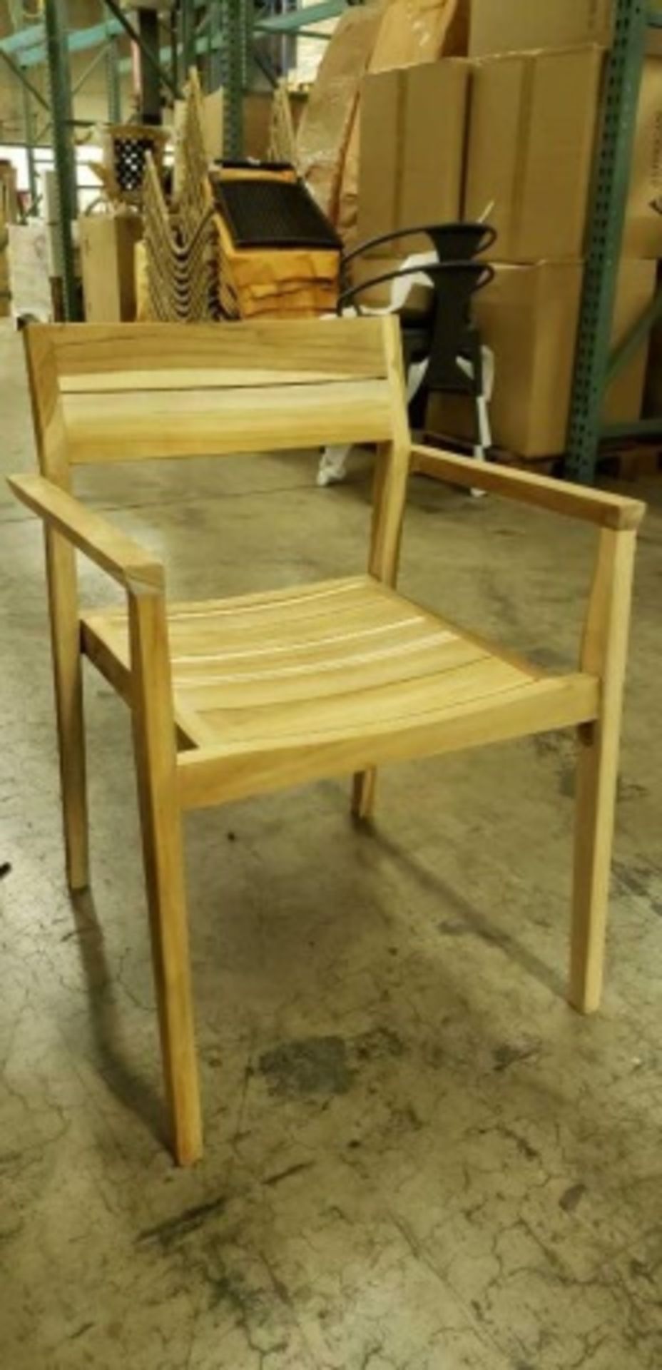 Kauai Arm Chair - Eno TT-71. Natural Teak. Dimensions: 22.5"w x 20.1"d x 30.1"h, 17.2"sh, 24.5"ah. - Image 3 of 5