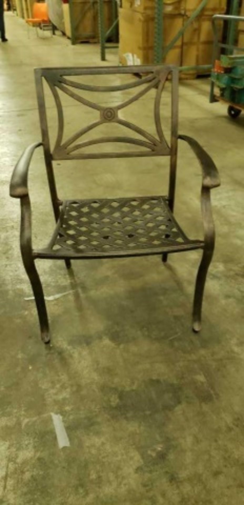 Cast Aluminum Weave Arm Chair - Director HS03. Cast aluminum Frame, Welded, Antique Bronze powder - Image 3 of 6