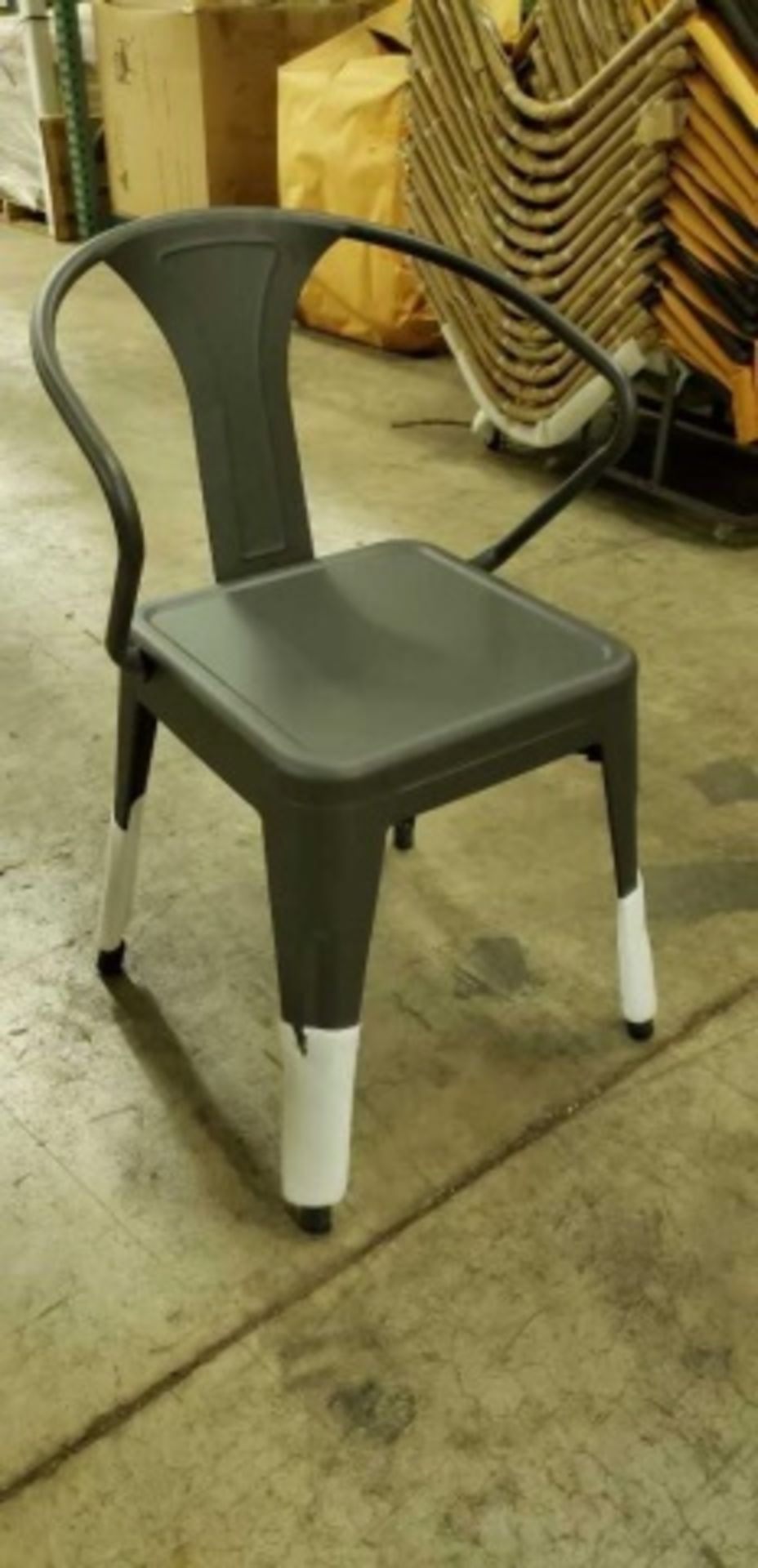 Manhattan Mid-Town Counter Chair - Grey T-5835. Powder Coated epoxy finish on e-coated steel, or - Image 3 of 5