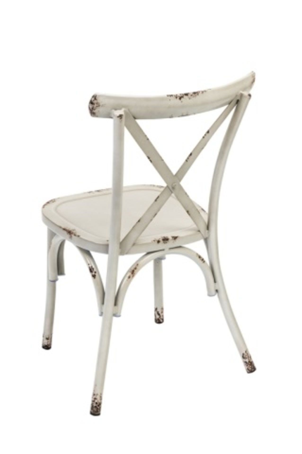 Farmhouse Side Chair - Ivory. Extruded 2 mm tubular aluminum frame welded construction powder - Image 2 of 5