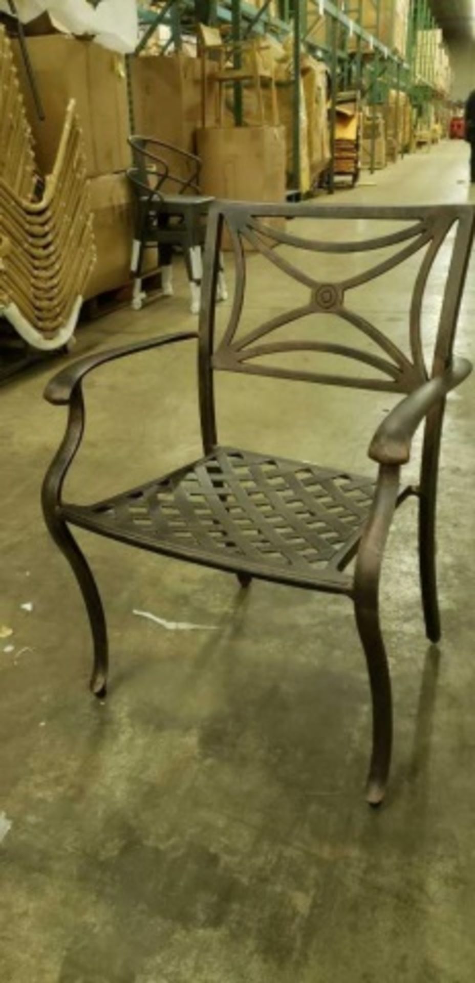 Cast Aluminum Weave Arm Chair - Director HS03. Cast aluminum Frame, Welded, Antique Bronze powder - Image 4 of 6