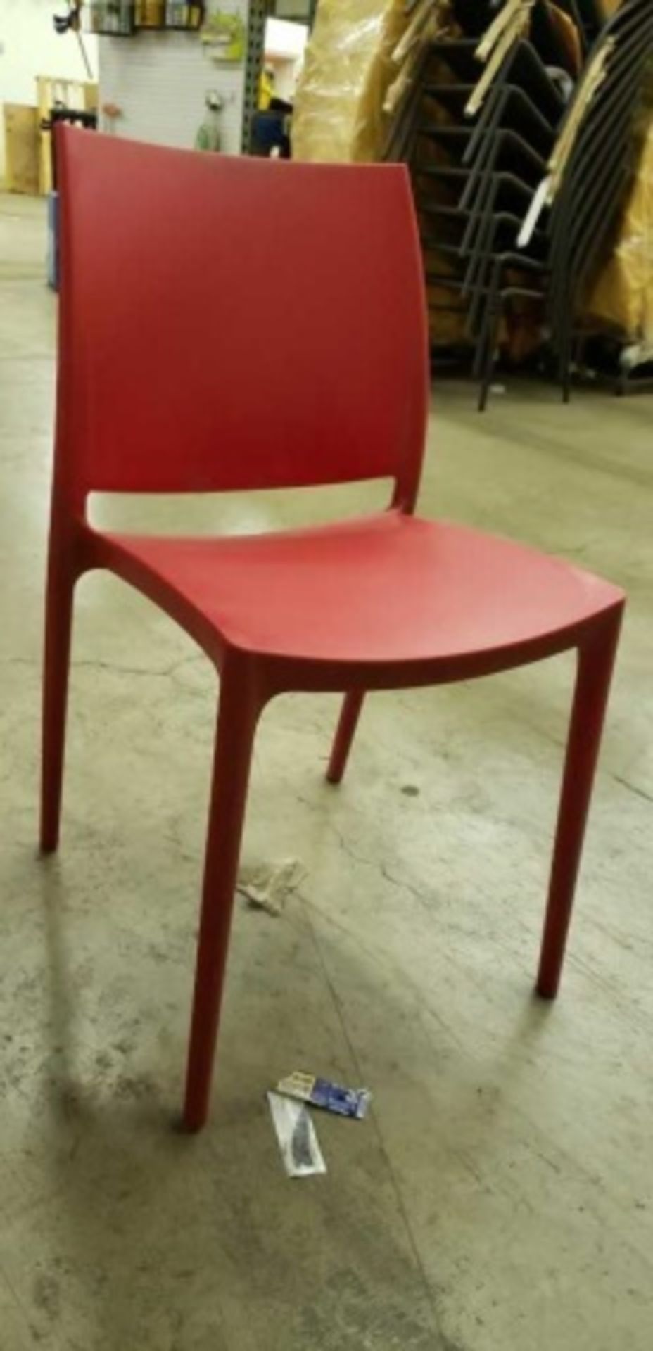 Martinique side chair - red, 8 boxes with 4 each, 32 total. - Image 3 of 5