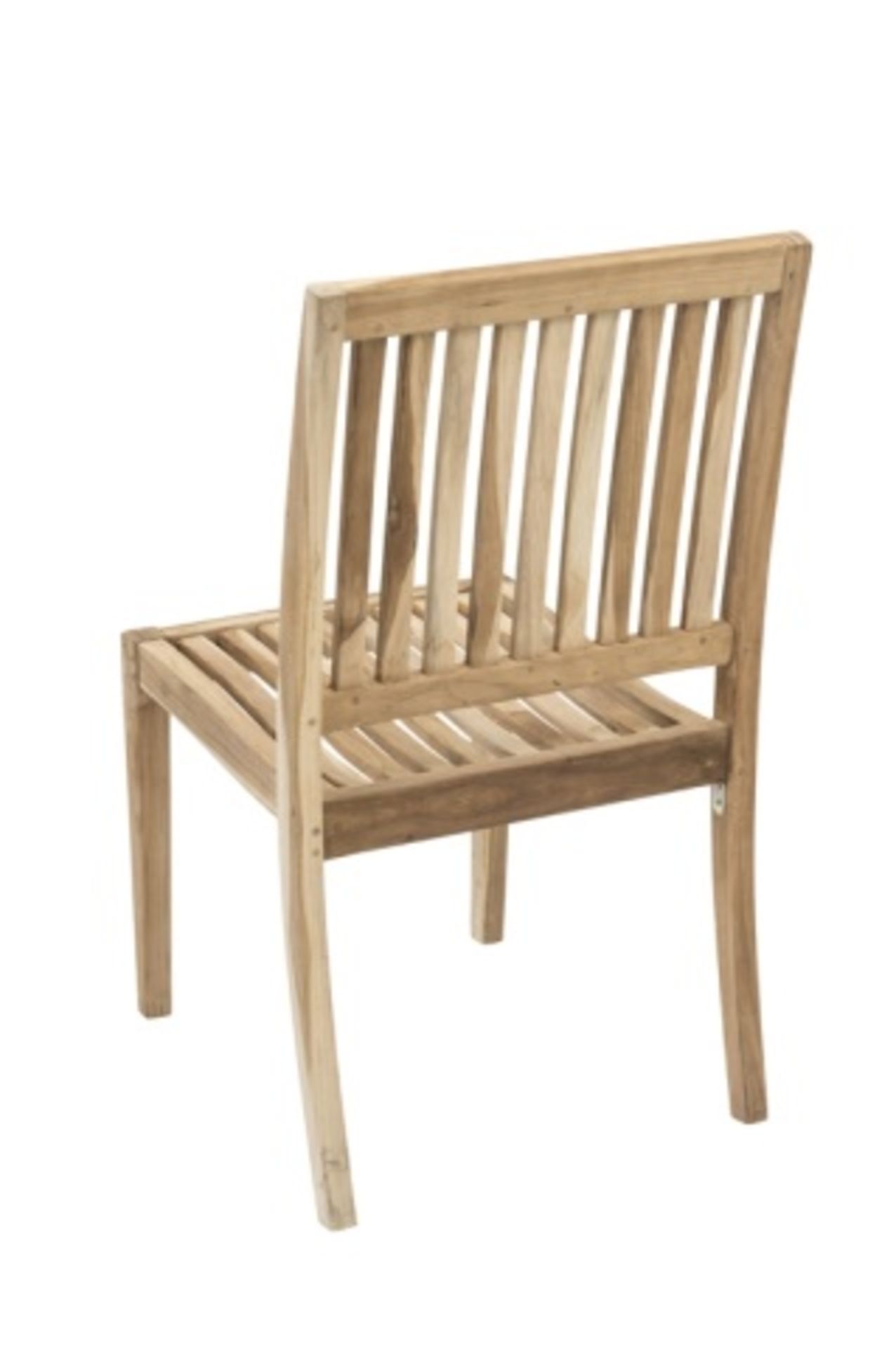 Genuine Teak Wood Reno Side Chair - Natural Wood. KT-RS. Dimensions:19.7"w x 21.6"d x 35.8"h, 17.3" - Image 2 of 6