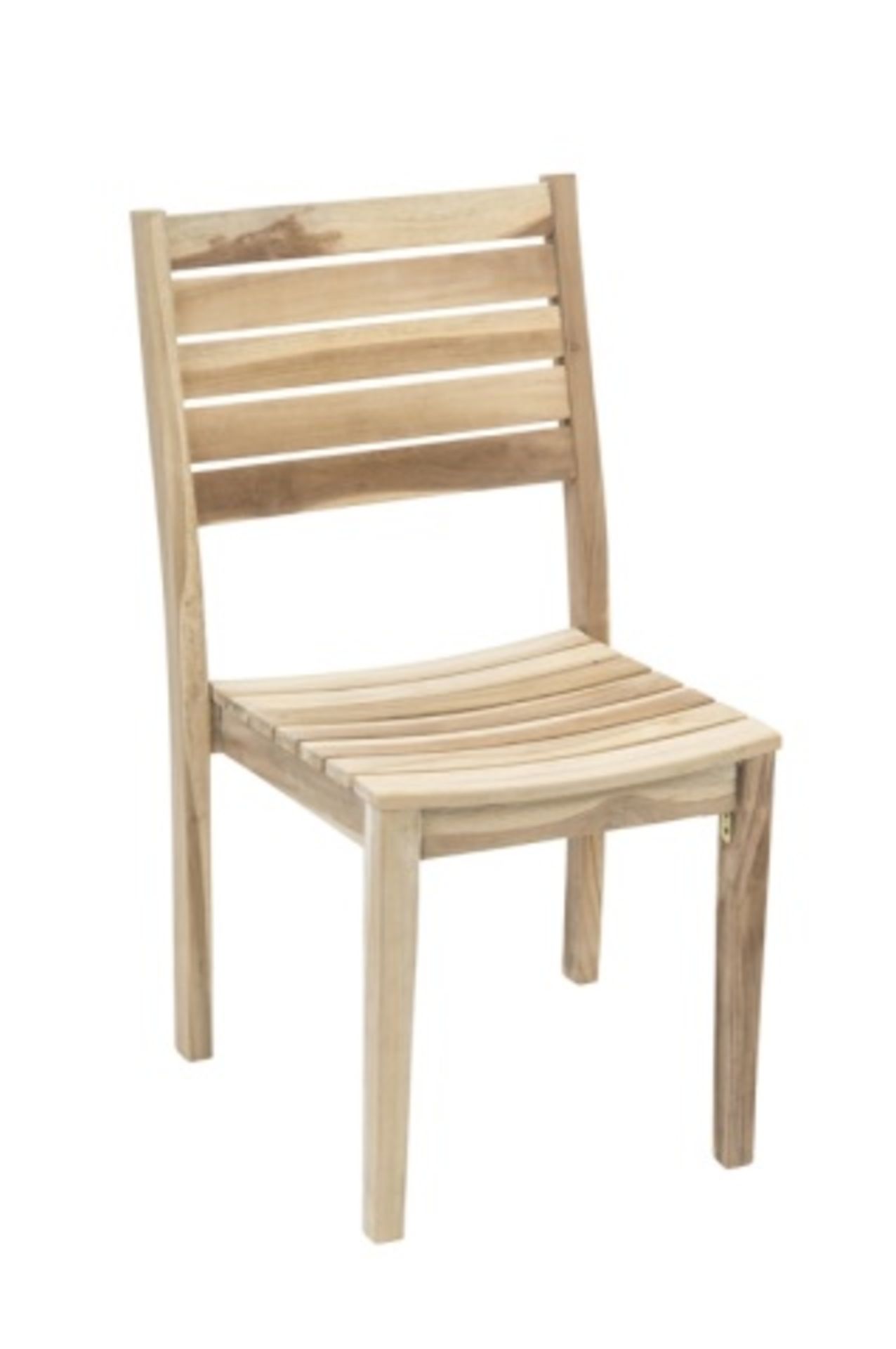 Genuine Teak Vegas - Side Chair. Natural Teak. Dimensions: 19.3"w x 21.2"d x 36"h, 17.7"sh. 52 pcs.