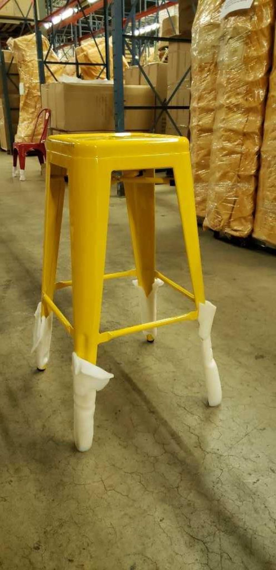 Manhattan Bar stool without back- Yellow, T-5046Y, 9 boxes with 4 each, 36 total - Image 3 of 4