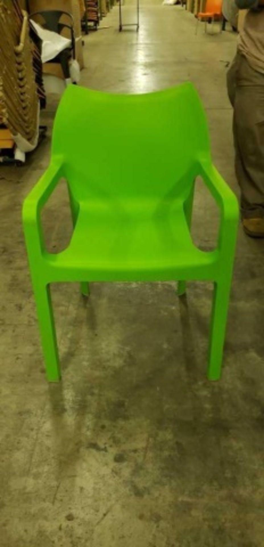 Martinique Arm Chair - green, 7 boxes w/ 4 each, 28 total. - Image 3 of 5