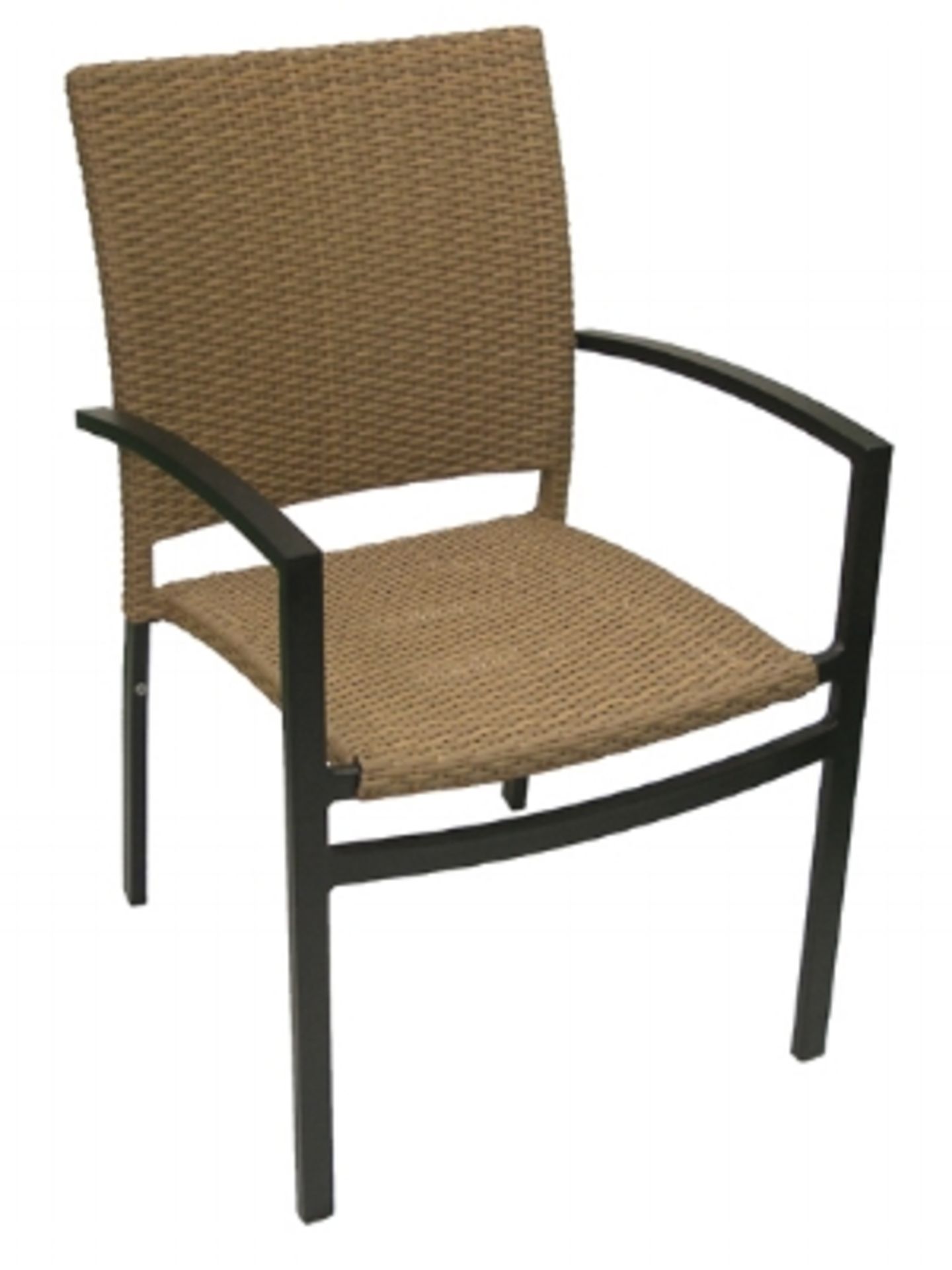 Oveido, arm chair - cappuccino, powder coated tubular heavyweight aluminum frame, 13 total