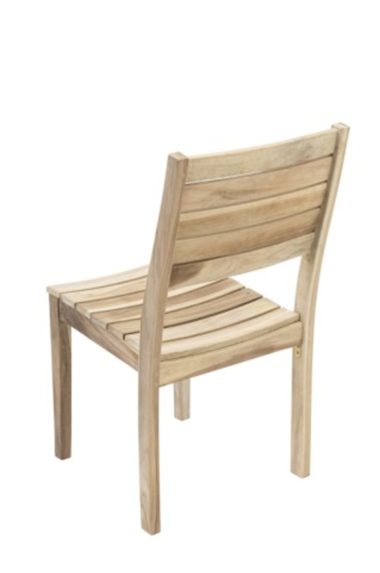 Genuine Teak Vegas - Side Chair. Natural Teak. Dimensions: 19.3"w x 21.2"d x 36"h, 17.7"sh. 52 pcs. - Image 2 of 7
