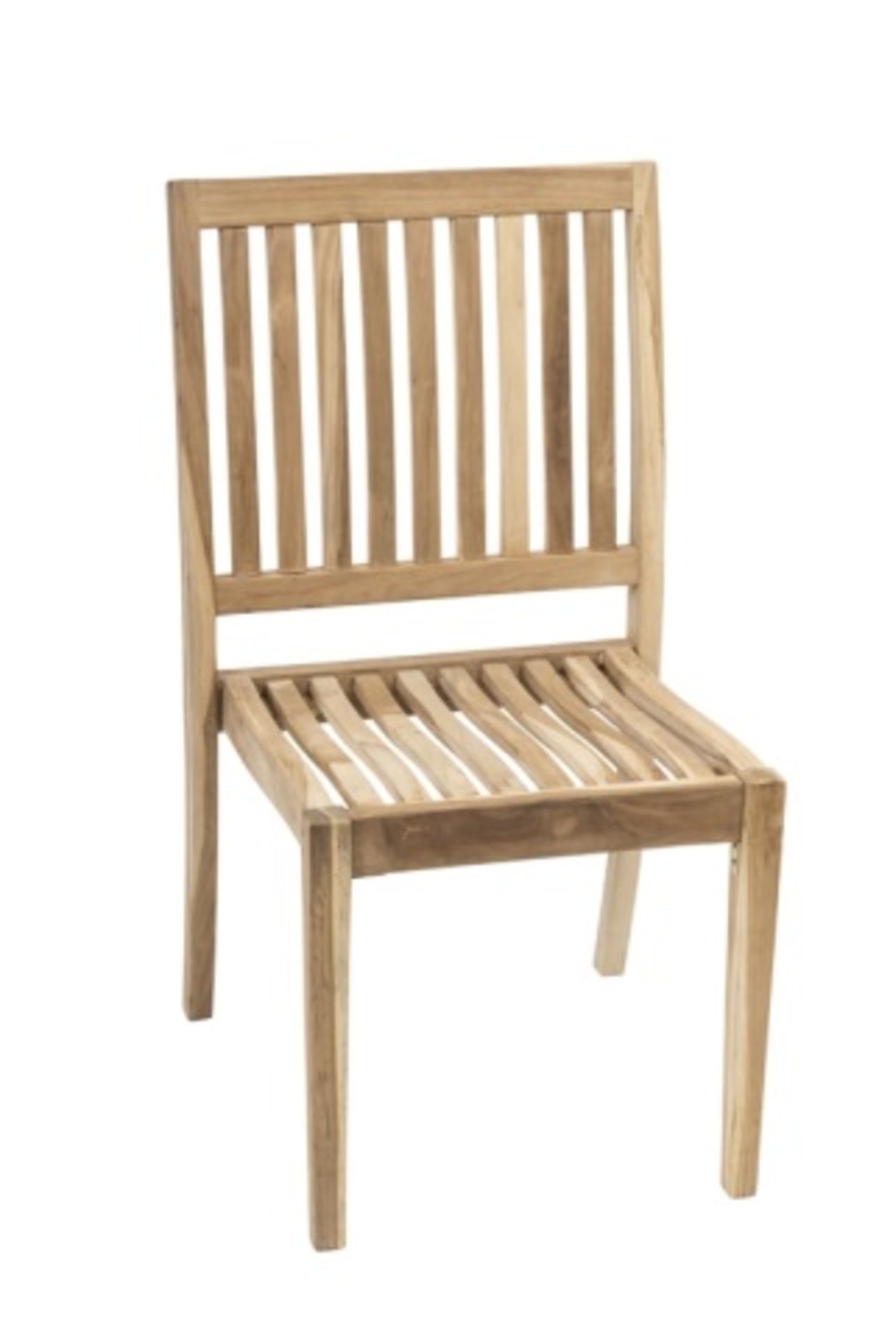 Genuine Teak Wood Reno Side Chair - Natural Wood. KT-RS. Dimensions:19.7"w x 21.6"d x 35.8"h, 17.3"