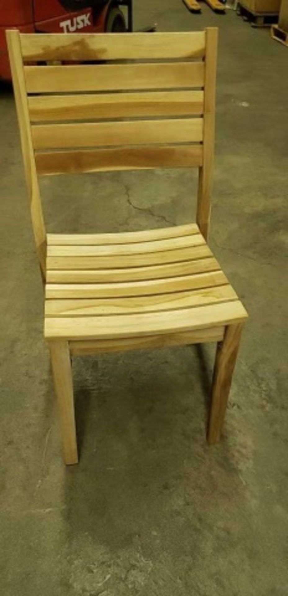 Genuine Teak Vegas - Side Chair. Natural Teak. Dimensions: 19.3"w x 21.2"d x 36"h, 17.7"sh. 52 pcs. - Image 3 of 7