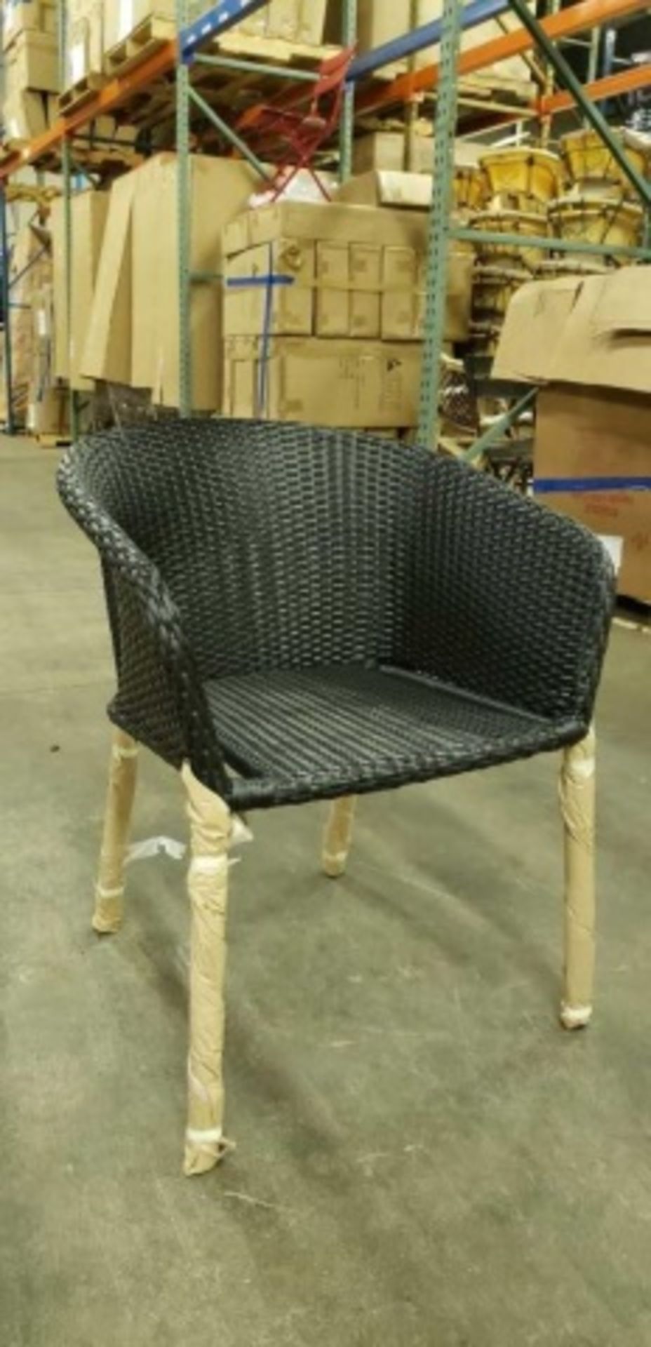 Fiji Standard Weave Chair, expresso nut brown, 1 stack, 7 total - Image 3 of 5