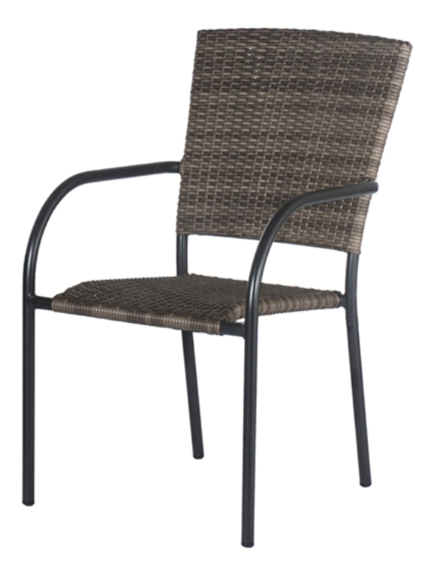 Aruba II arm chair - taupe, powder coated tubular heavyweight aluminum frame. 7 total.