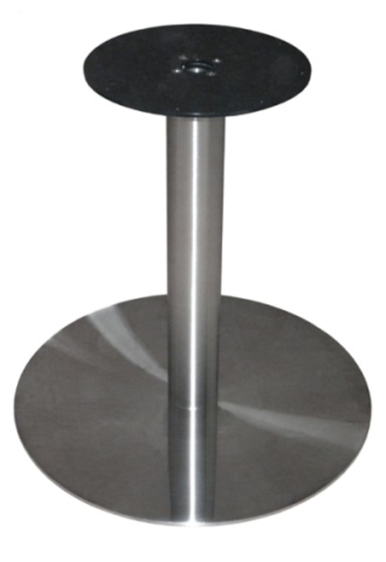 Futura Large Bar Umbrella - 28" Base, Column, Plate. Stainless Steel clad steel plate, stainless