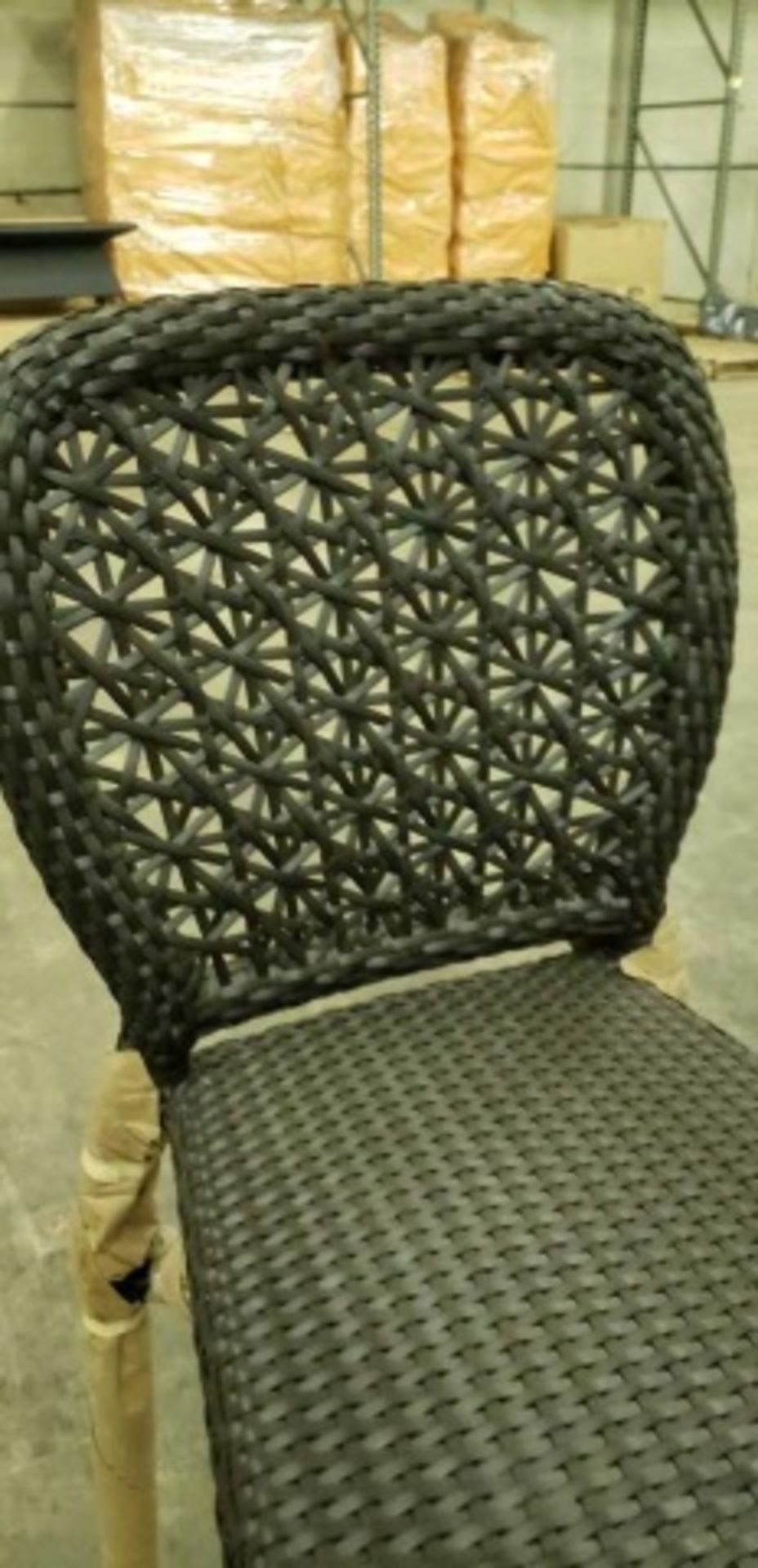 Jessie Barstool - Expresso, C09 JES BS EXP CH. Star Weave Back. 2 stacks with 6 each, plus 3 - Image 4 of 6