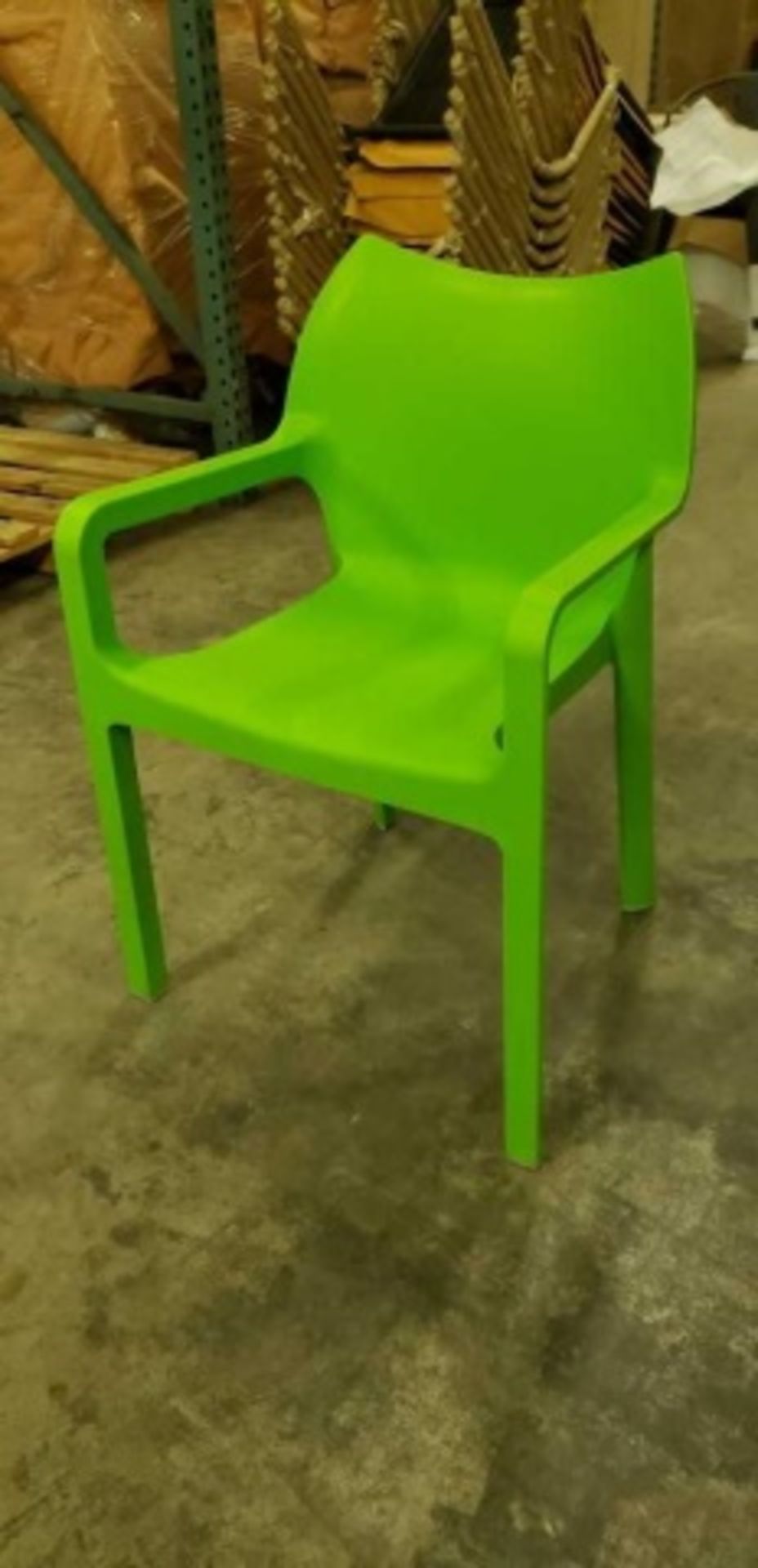 Martinique Arm Chair - green, 7 boxes w/ 4 each, 28 total. - Image 2 of 5