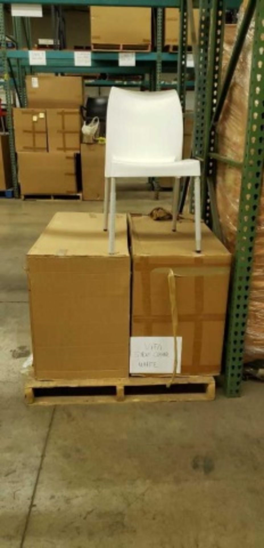 Domenica side chair - white, 2 boxes w/ 4 each, 8 total - Image 4 of 4