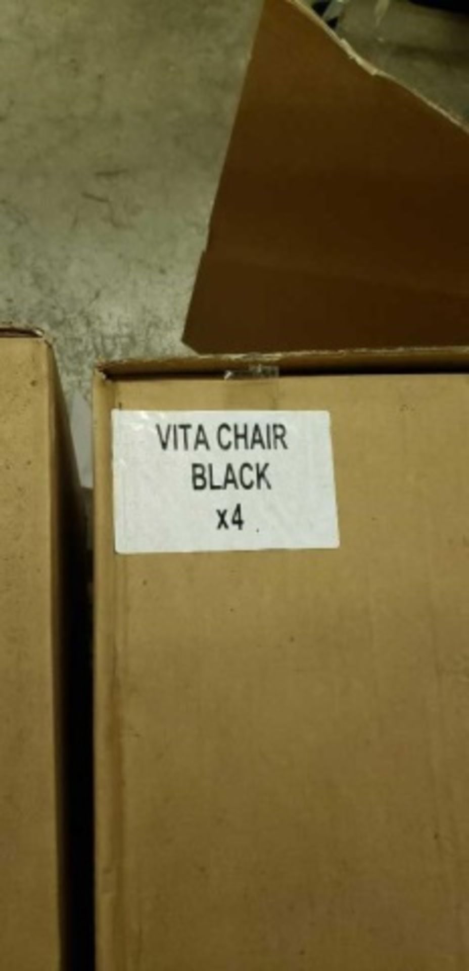 Domenica side chair - black, 2 boxes w/ 4 each, 8 total. - Image 4 of 5