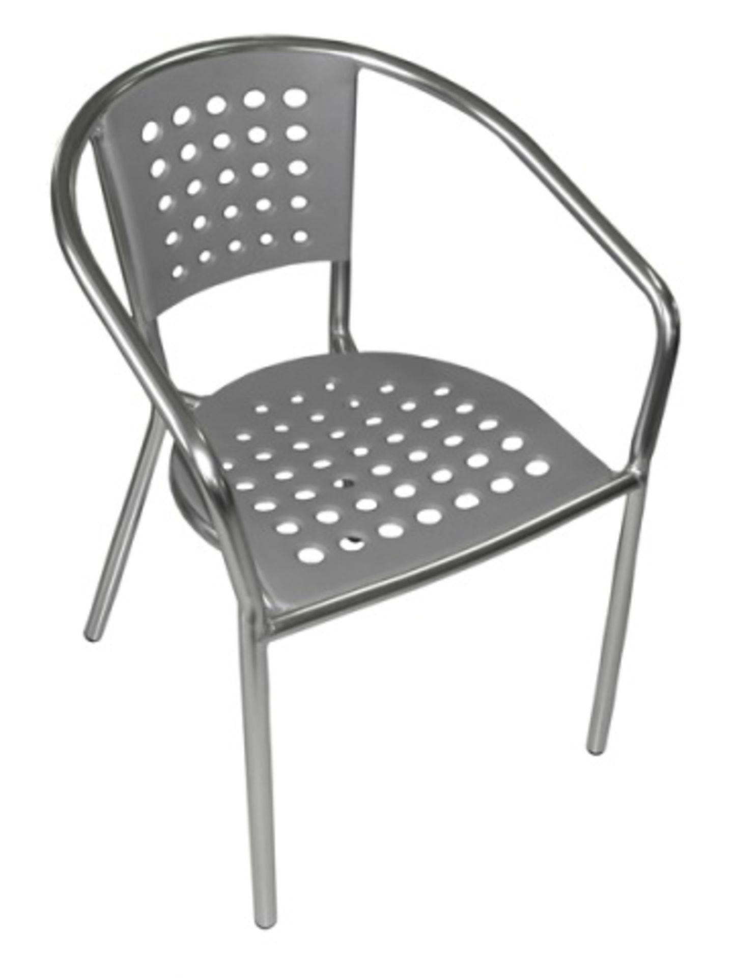 South Miami beach Arm Chair - Gray (E06D). Tubular anodized aluminum frame/ PVC seat and back. Qty