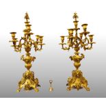 PAIR OF CANDLESTICKS WITH SEVEN LIGHTS