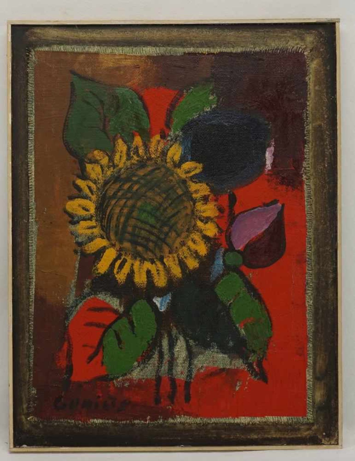 Johann Wolfgang Gorius, "Sonnenblume"deutscher Maler, Aquarellist und Bildhauer (1932 Hagen - 2003 - Bild 2 aus 4
