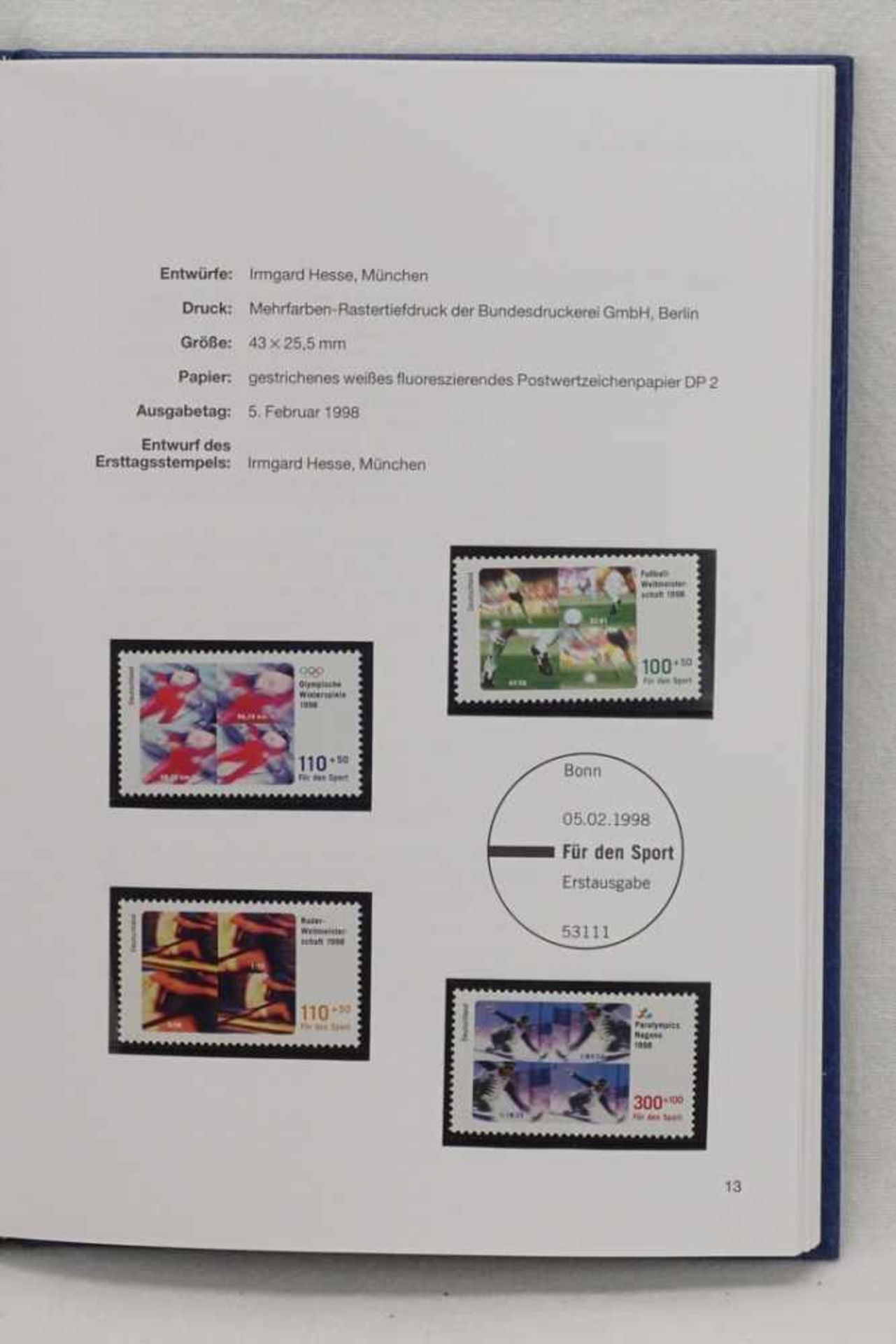 Briefmarken BRD Jahressammlung1980, 1981, 1991, 1994 - 1998, 1998 insgesamt neun Bücher, meist - Bild 2 aus 4