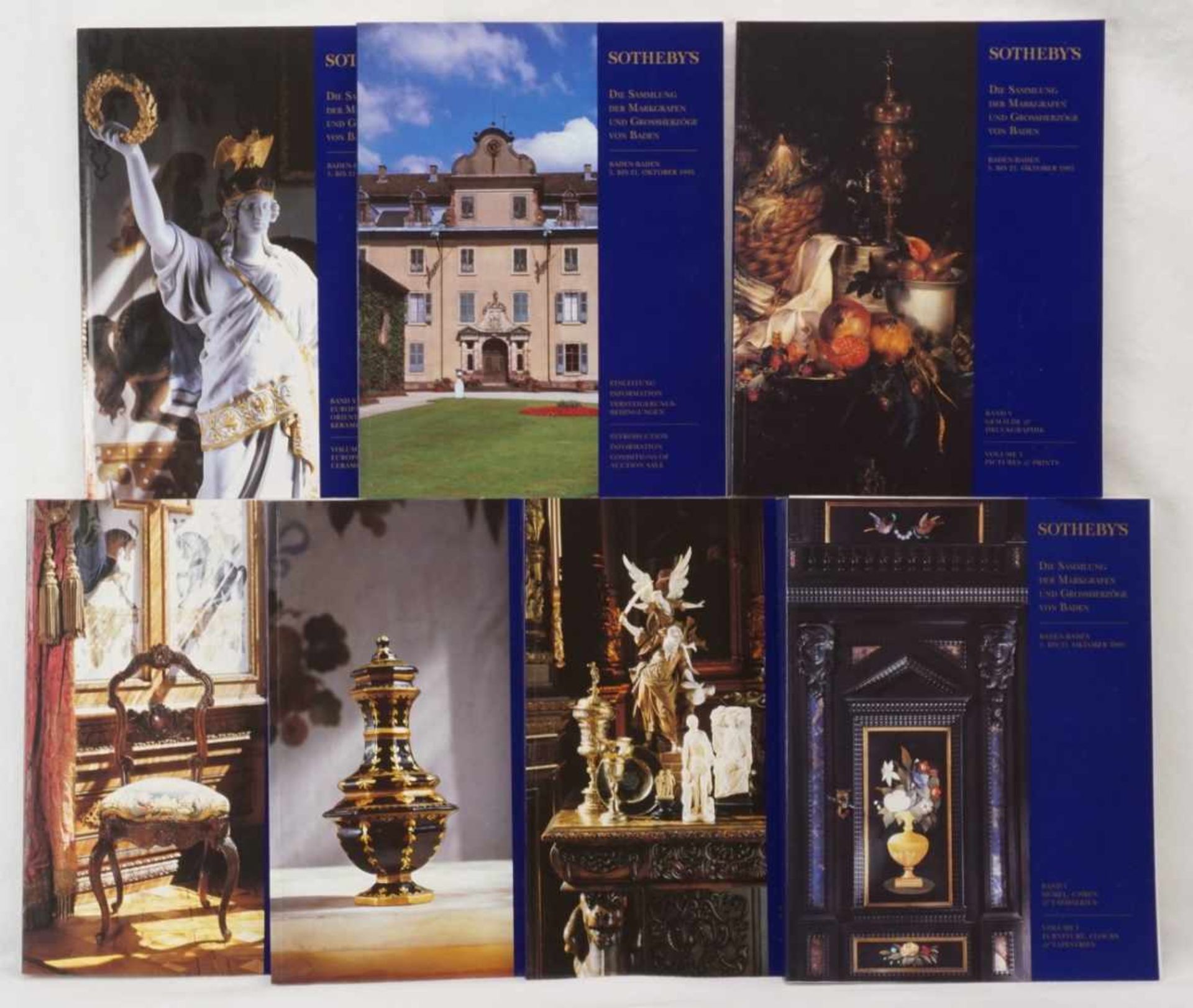 Sothebys, "Die Sammlung der Markgrafen und Großherzöge von Baden"7 Bände, 1995, 1) Band I: Möbel,
