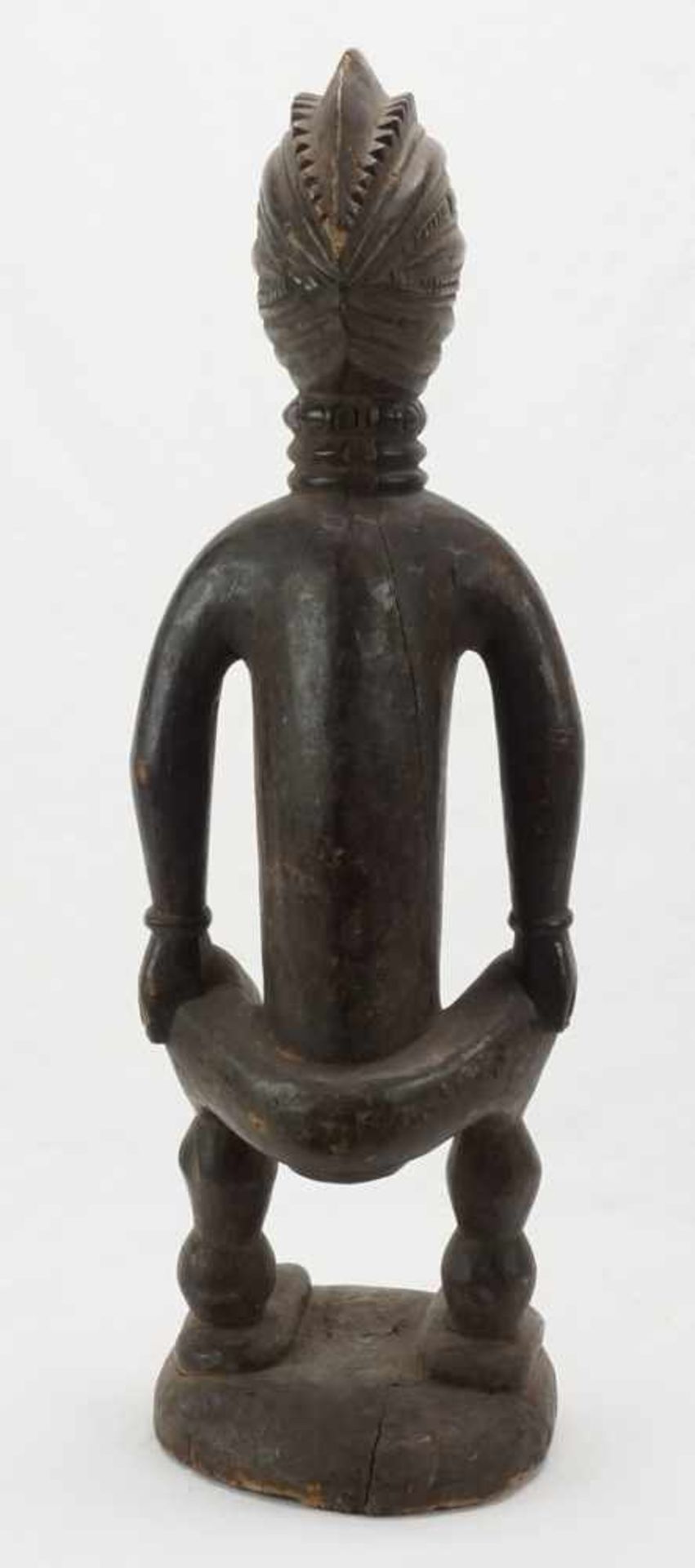Ahnen-Figur der Mende, Sierra Leone, 20. Jh.alt patiniertes Holz, abstrakte, stehende, weibliche - Bild 4 aus 6