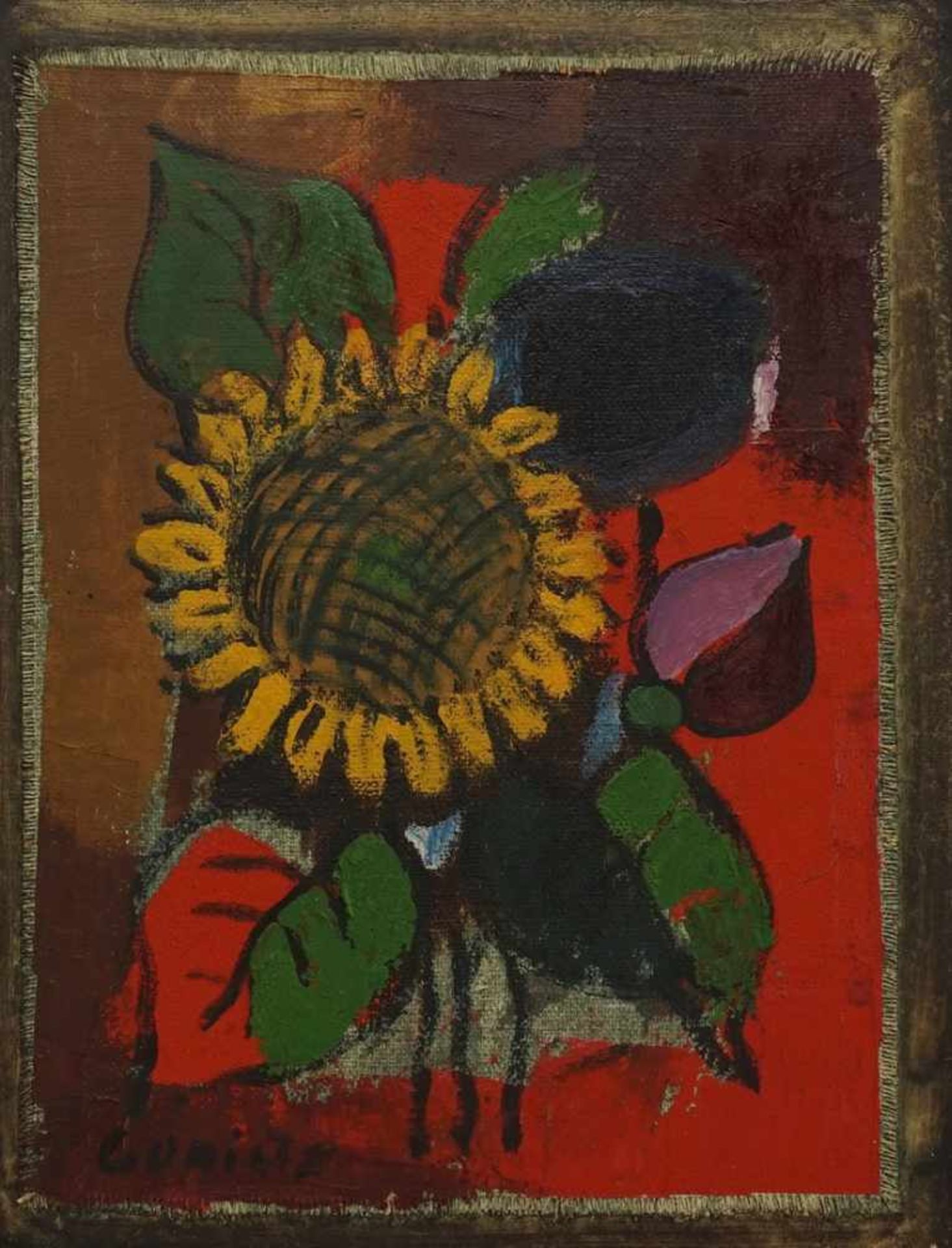 Johann Wolfgang Gorius, "Sonnenblume"deutscher Maler, Aquarellist und Bildhauer (1932 Hagen - 2003