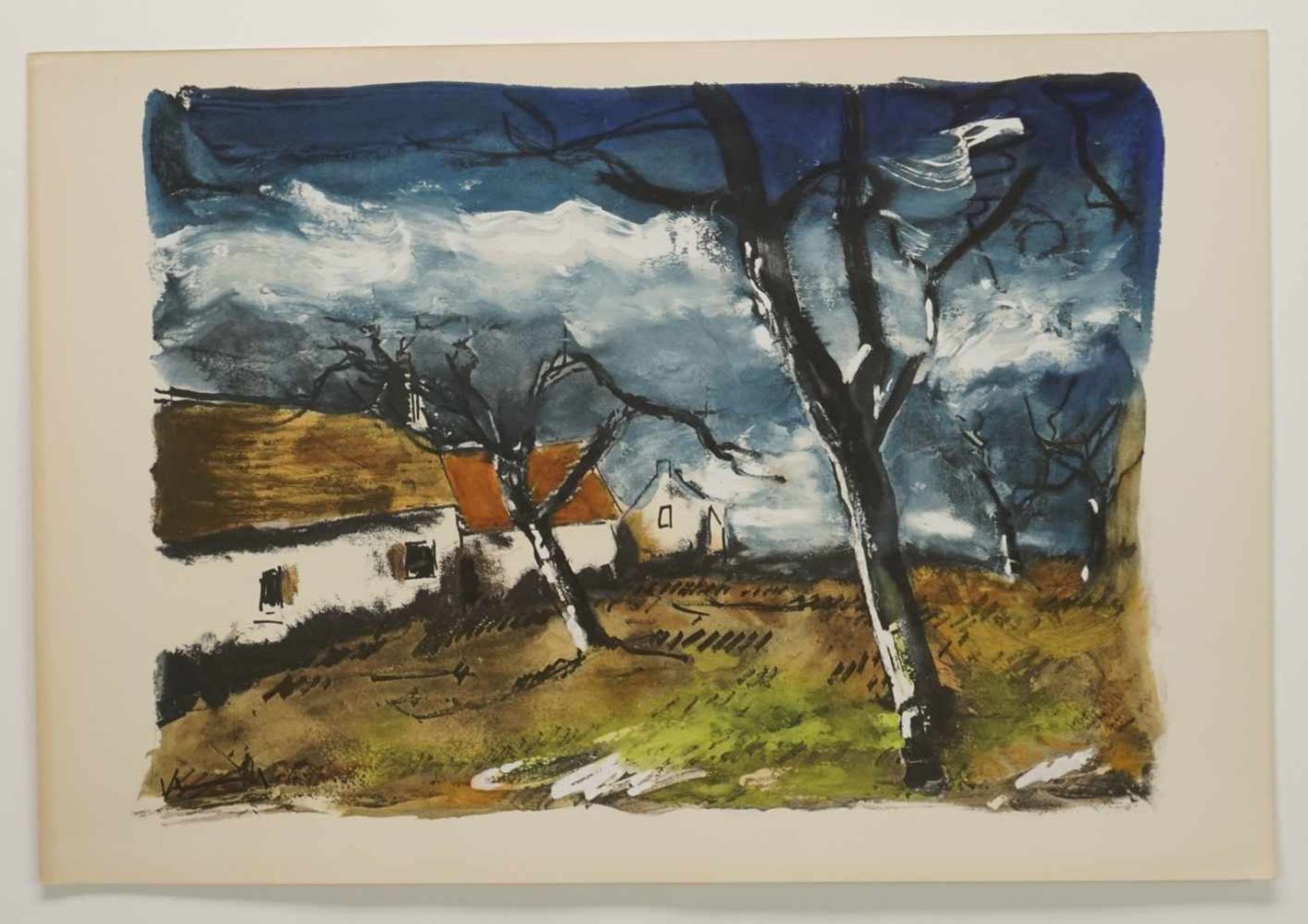 Maurice de Vlaminck, "Der Herbst"(1876 - 1958 Frankreich), Folio-Farblithografie/Papier, unten links - Bild 3 aus 4