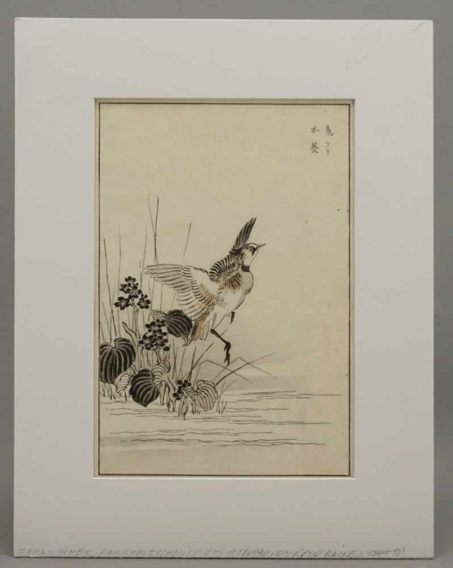 Kono Bairei, "Auffliegender Vogel", Japan(1844 - 1895), Farbholzschnitt/Papier, um 1880/90, oben - Bild 2 aus 5