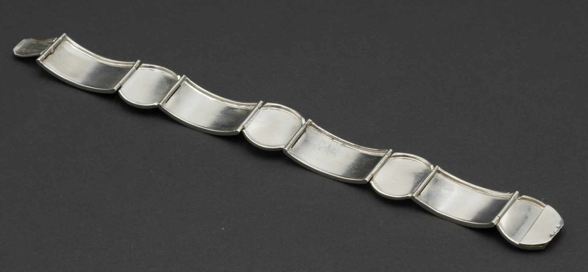 Aufwendig floral verziertes Silber-Armband800/- Silber, Kastenverschluss mit einer - Image 2 of 3